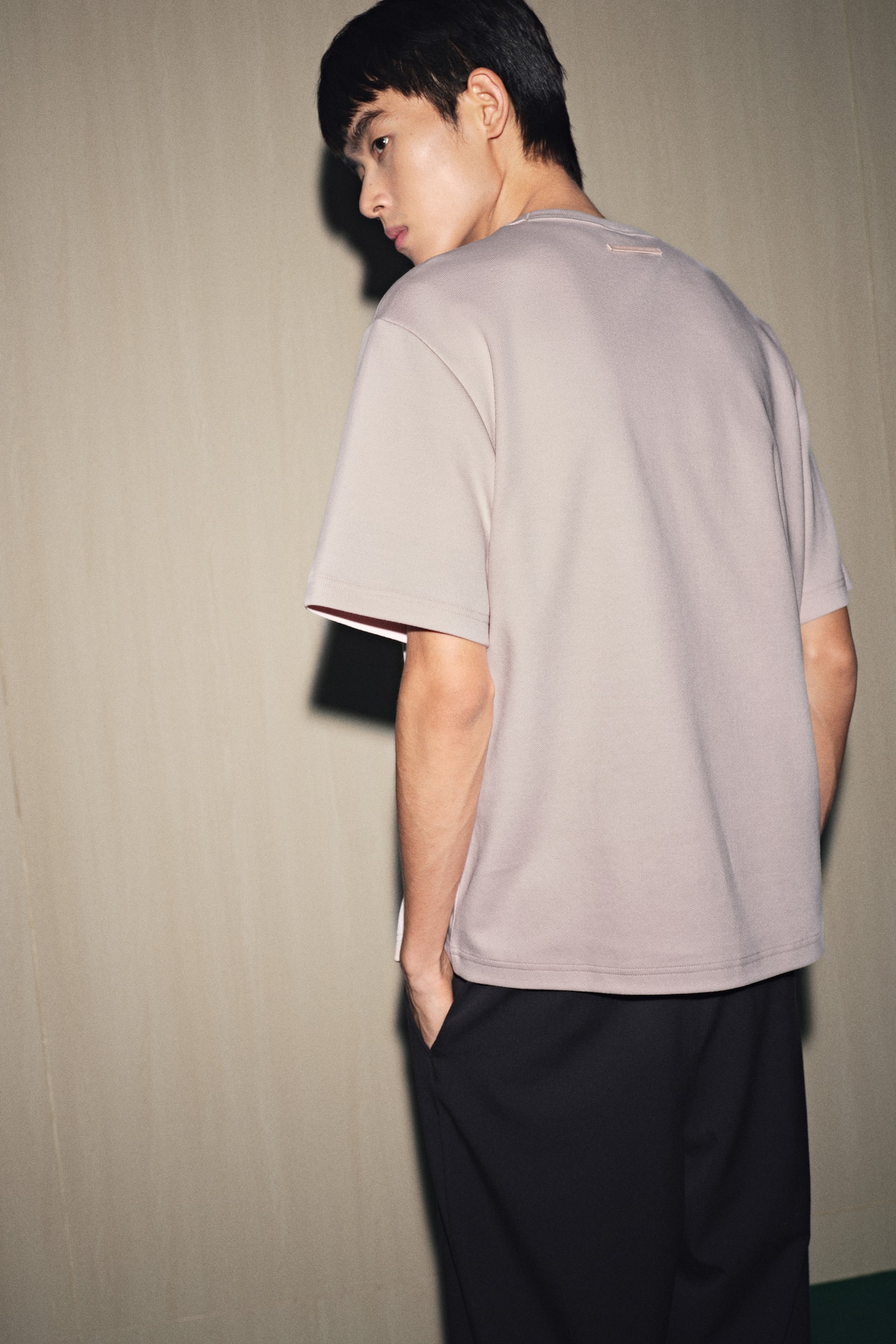 寬鬆剪裁T恤 - 粉紅色/黑色 - 3