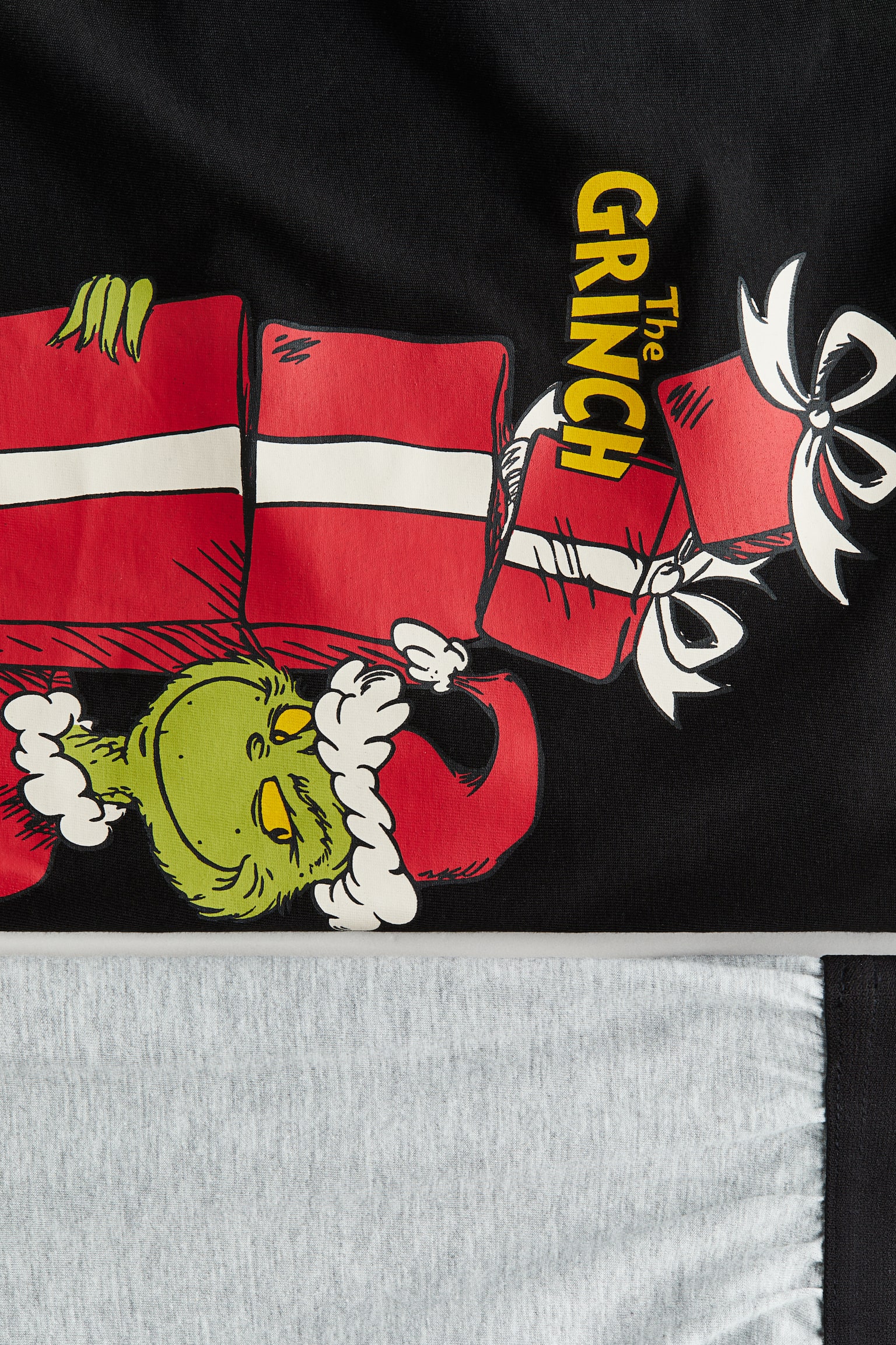Print-motif cotton pyjamas - Black/The Grinch/White/SpongeBob SquarePants/Dark green/Snoopy - 2