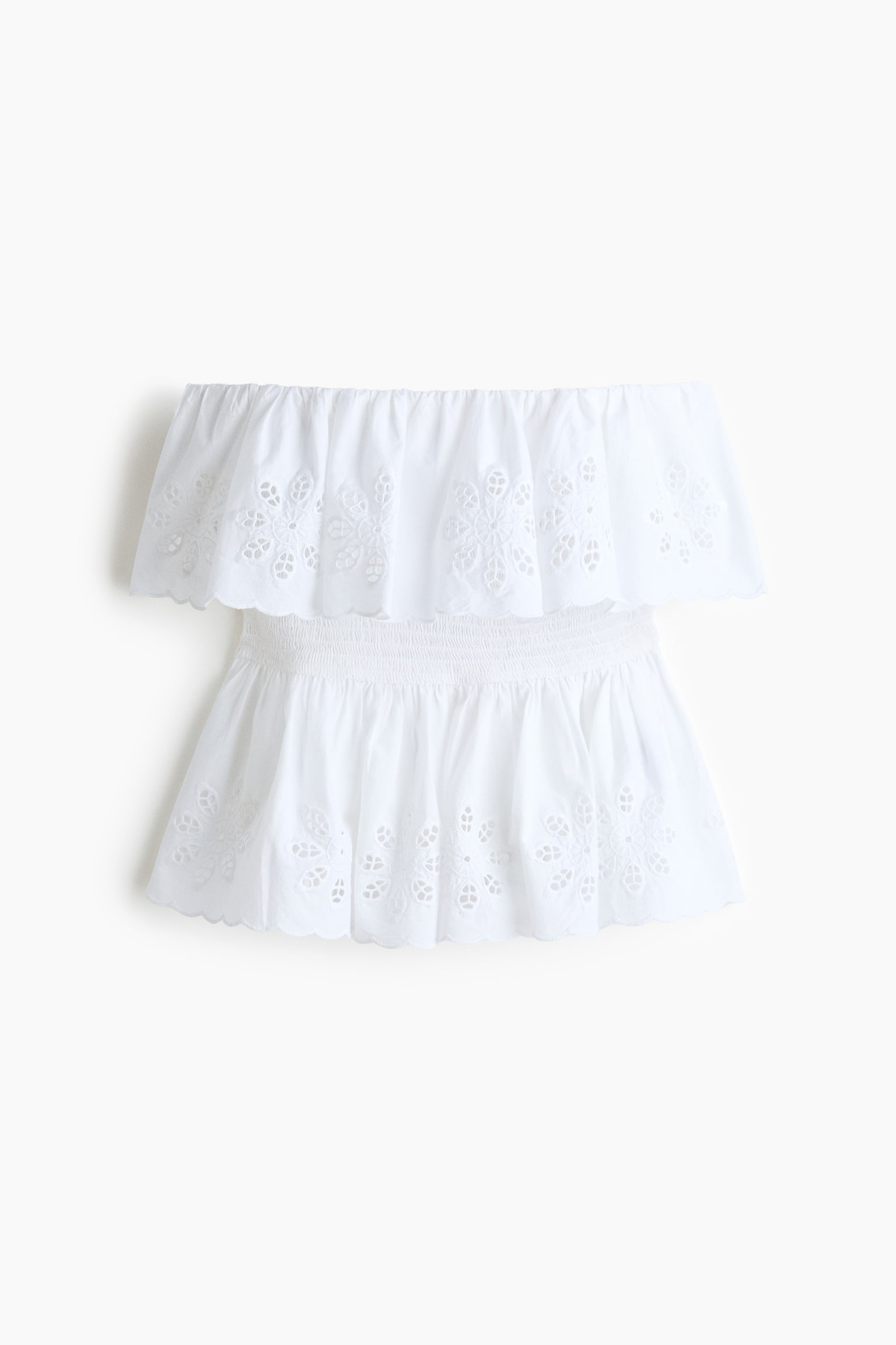 Flounce-trimmed peplum tube top - 2