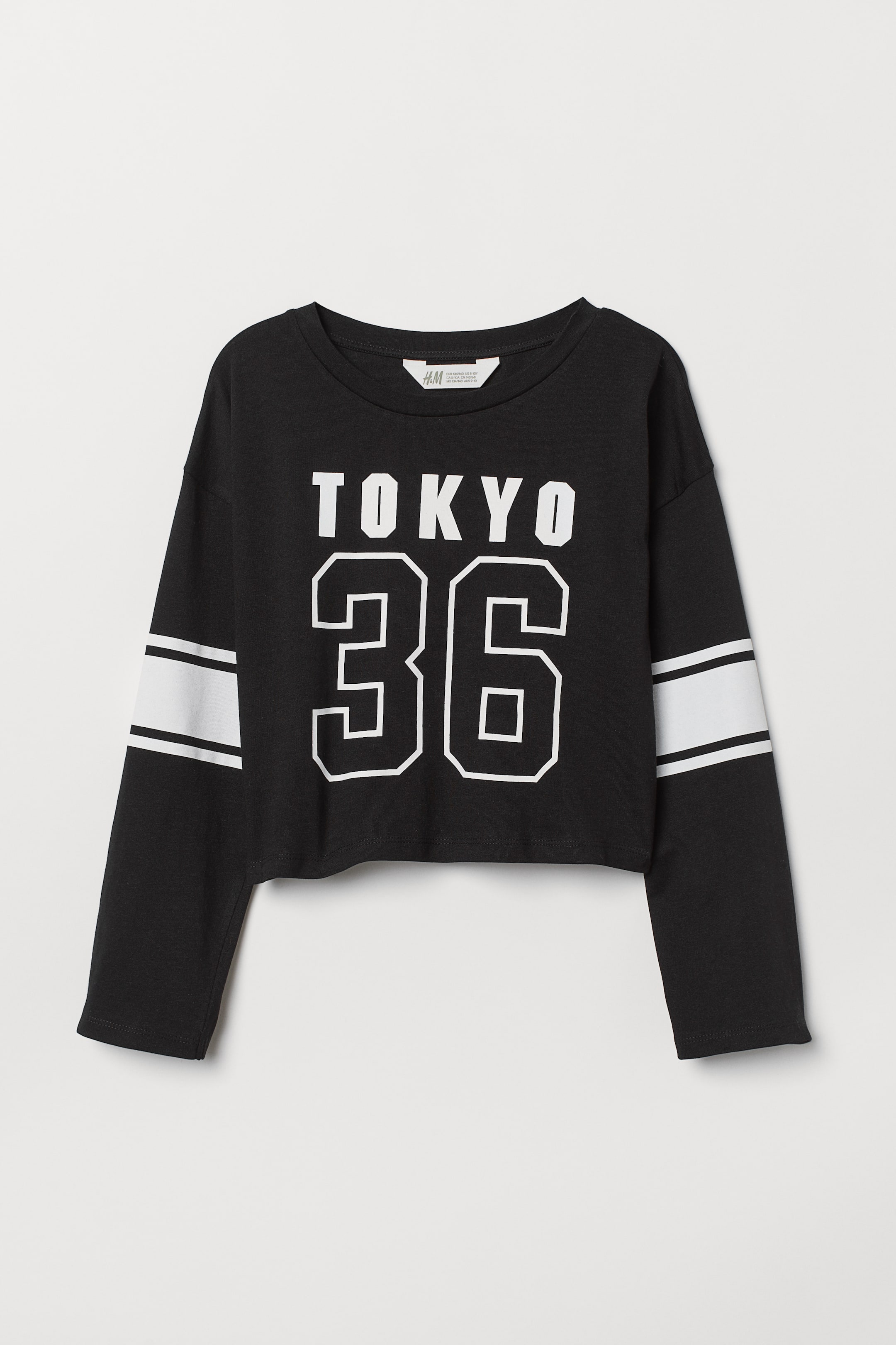 Größeres Bild ansehen: Shirt mit Druck - Schwarz/Weiß - Kids | H&M DE 1