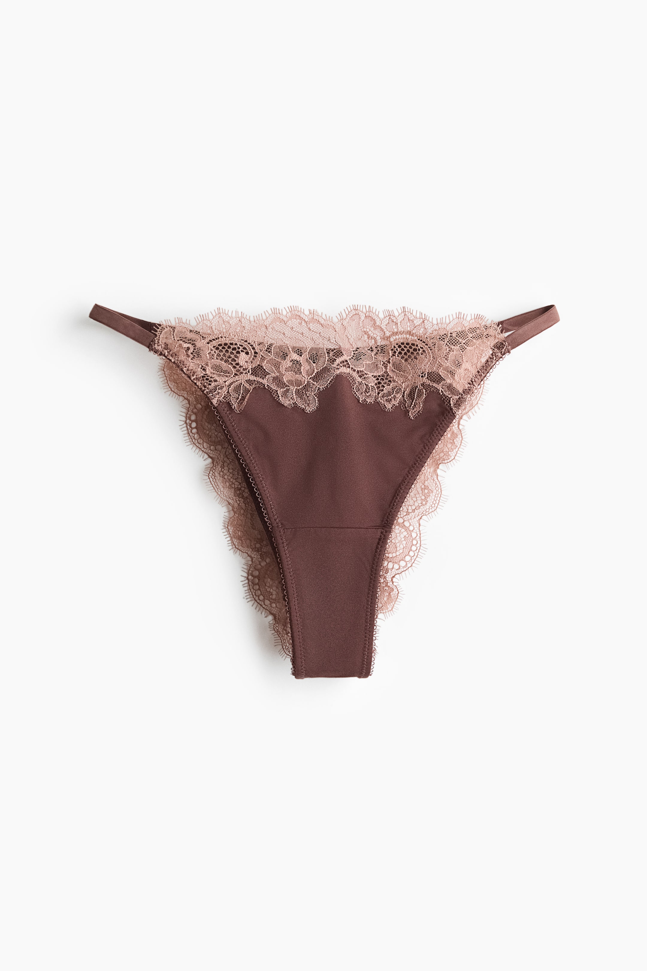 Microfiber and Lace Brazilian Briefs