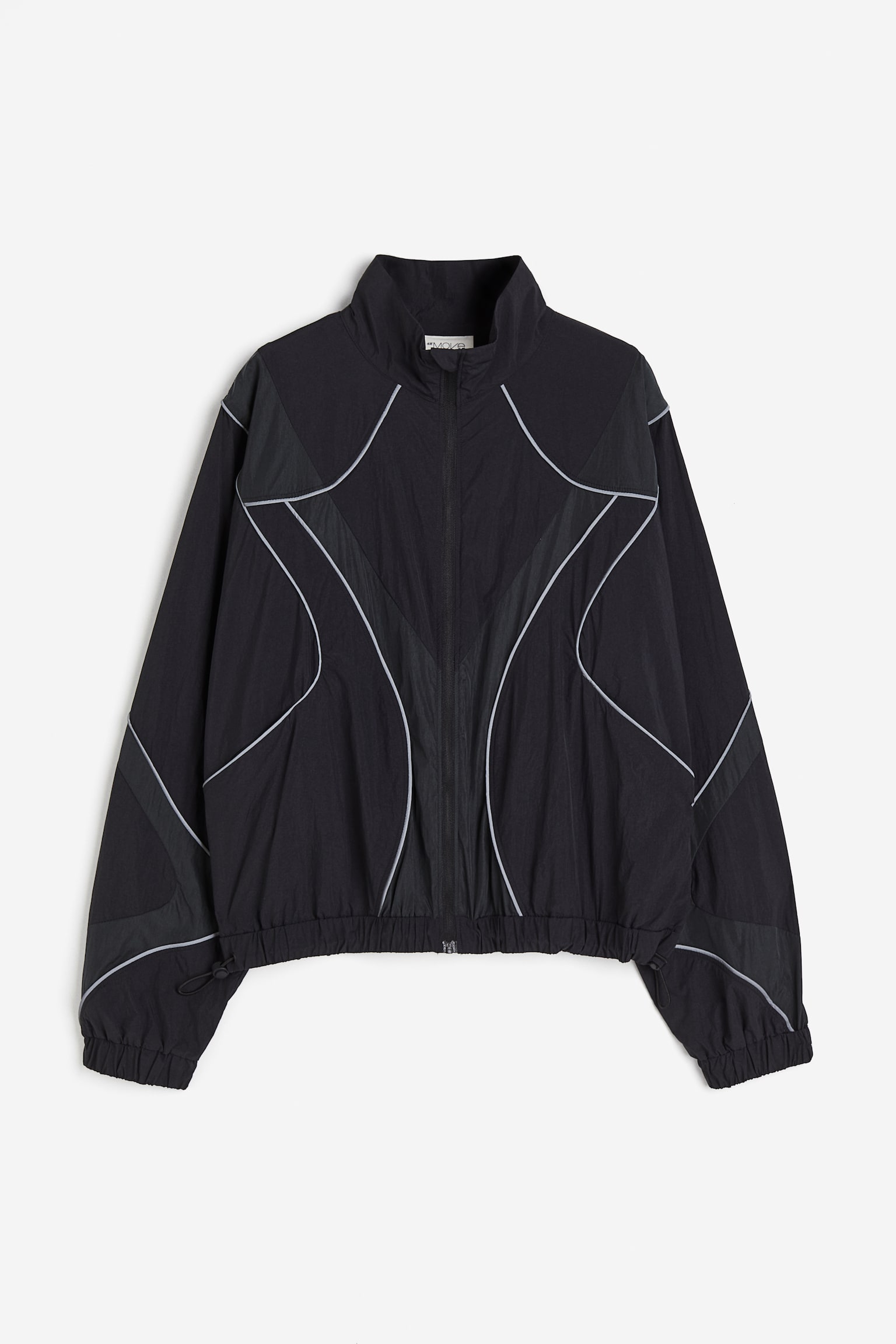 Water-repellent track jacket - Black - 1