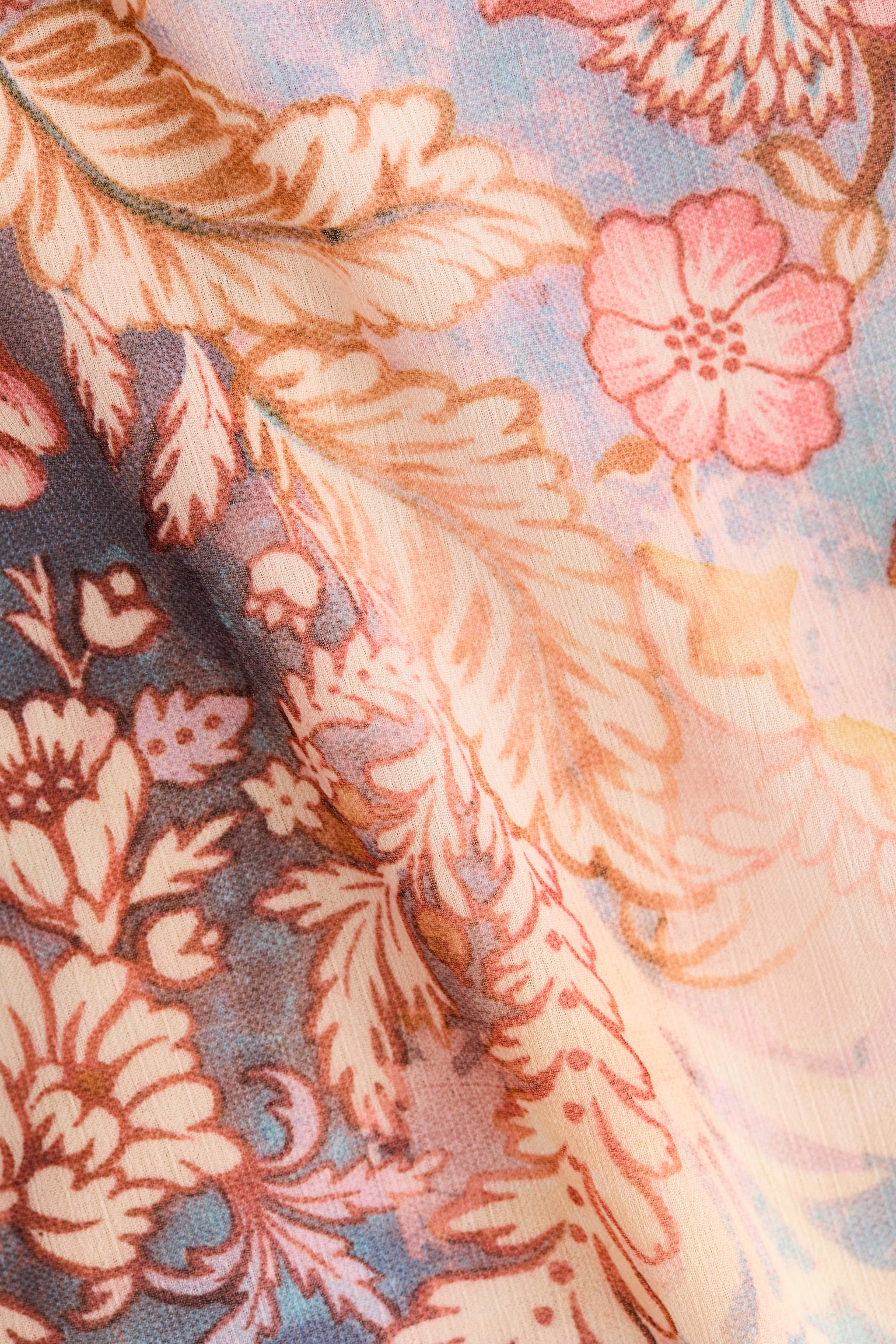 Chiffon halterneck dress-Light beige/Paisley pattern - 5