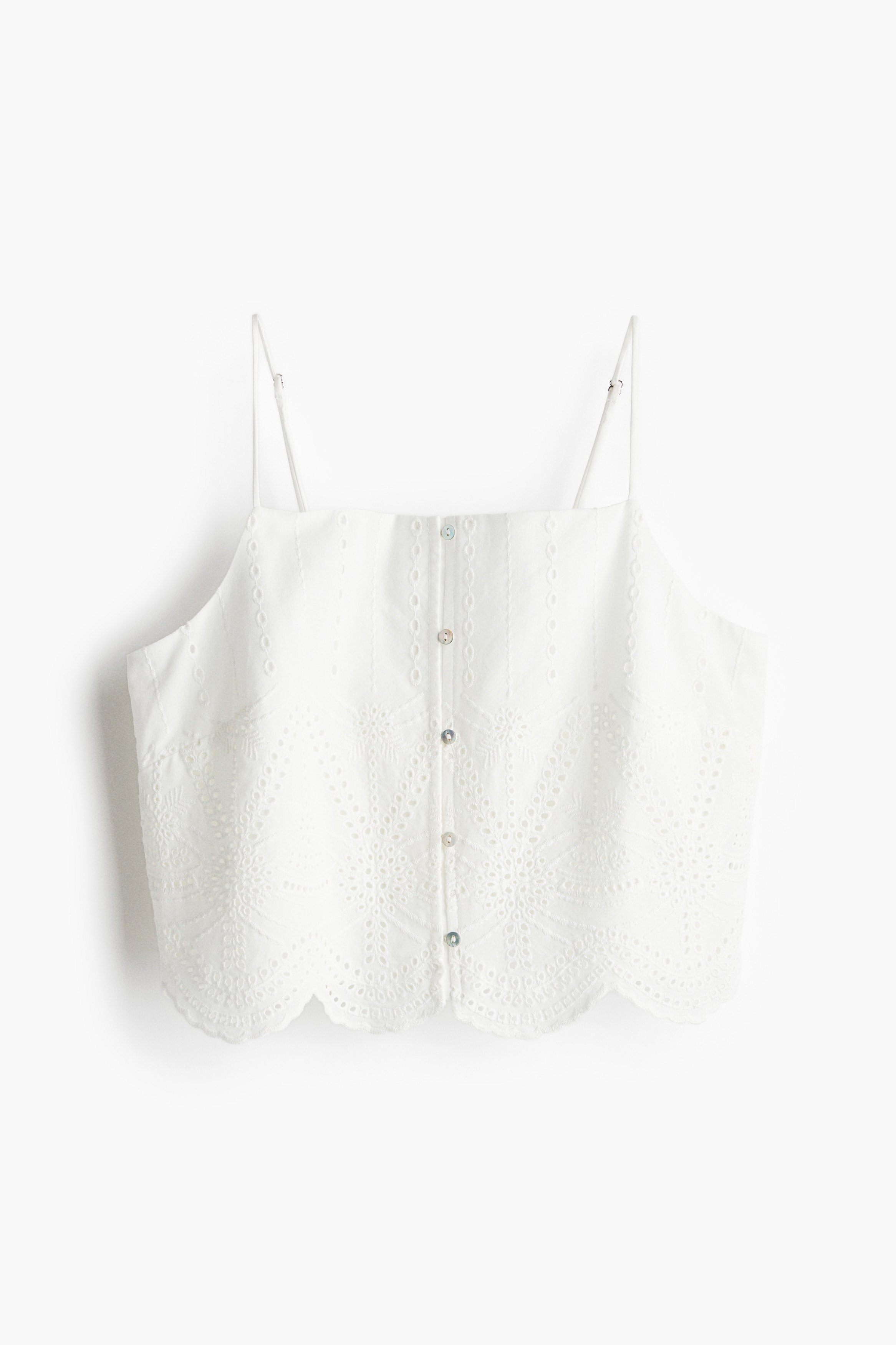 Broderie anglaise strappy top