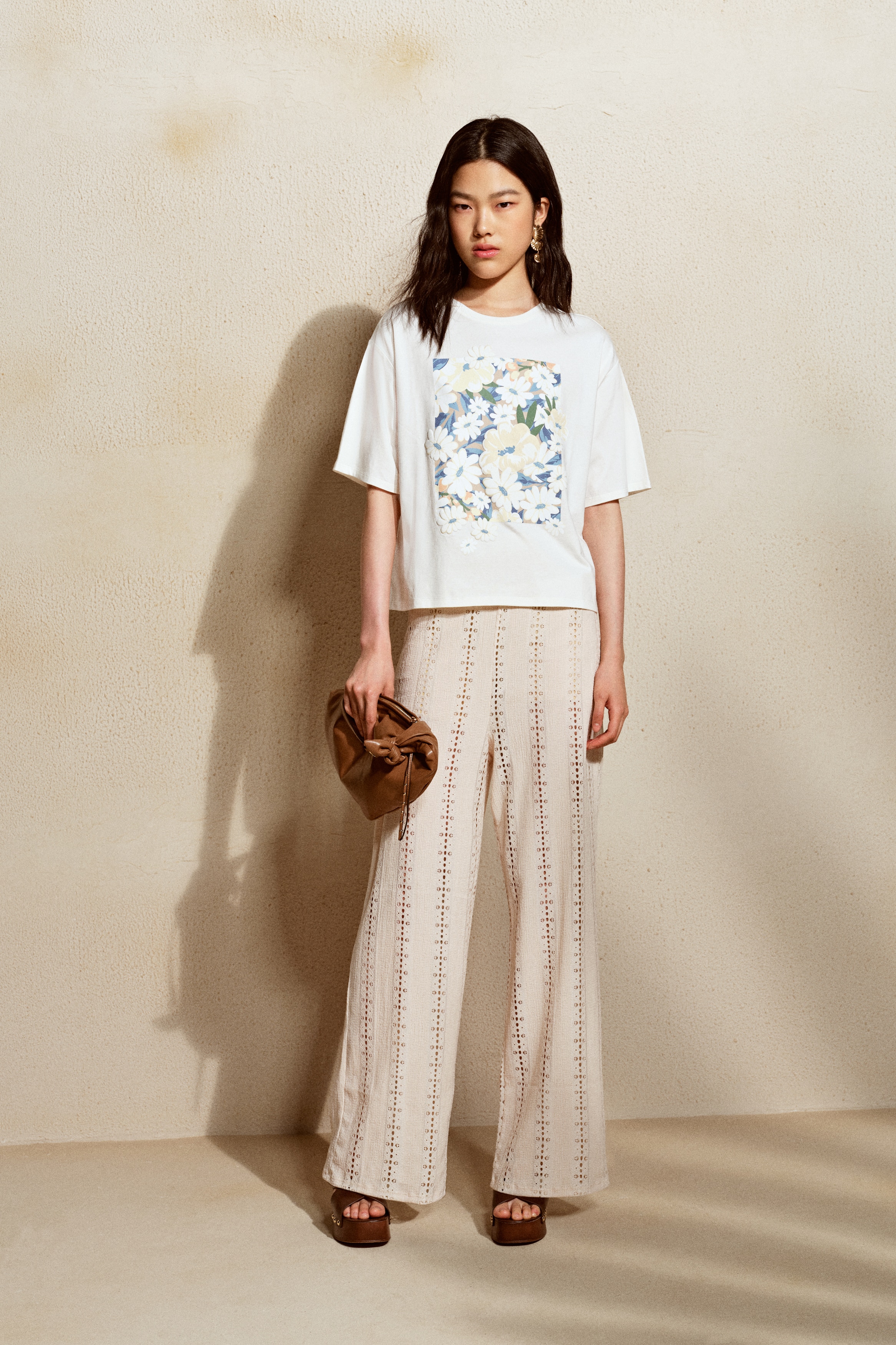 H & M - デザインTシャツ - ホワイト