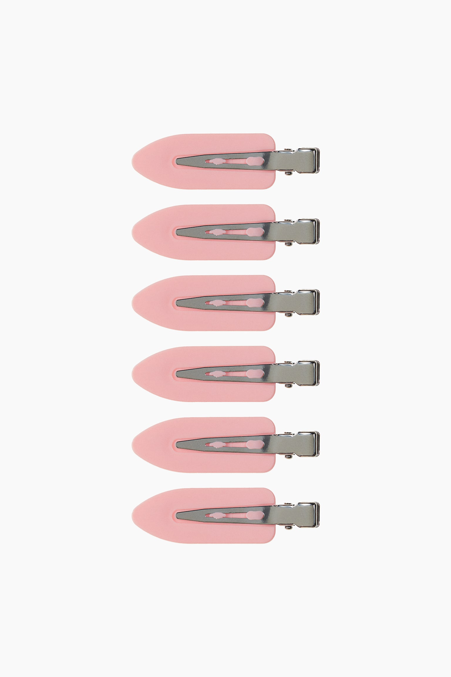 6-pack no crease hair clips - Light pink - 1