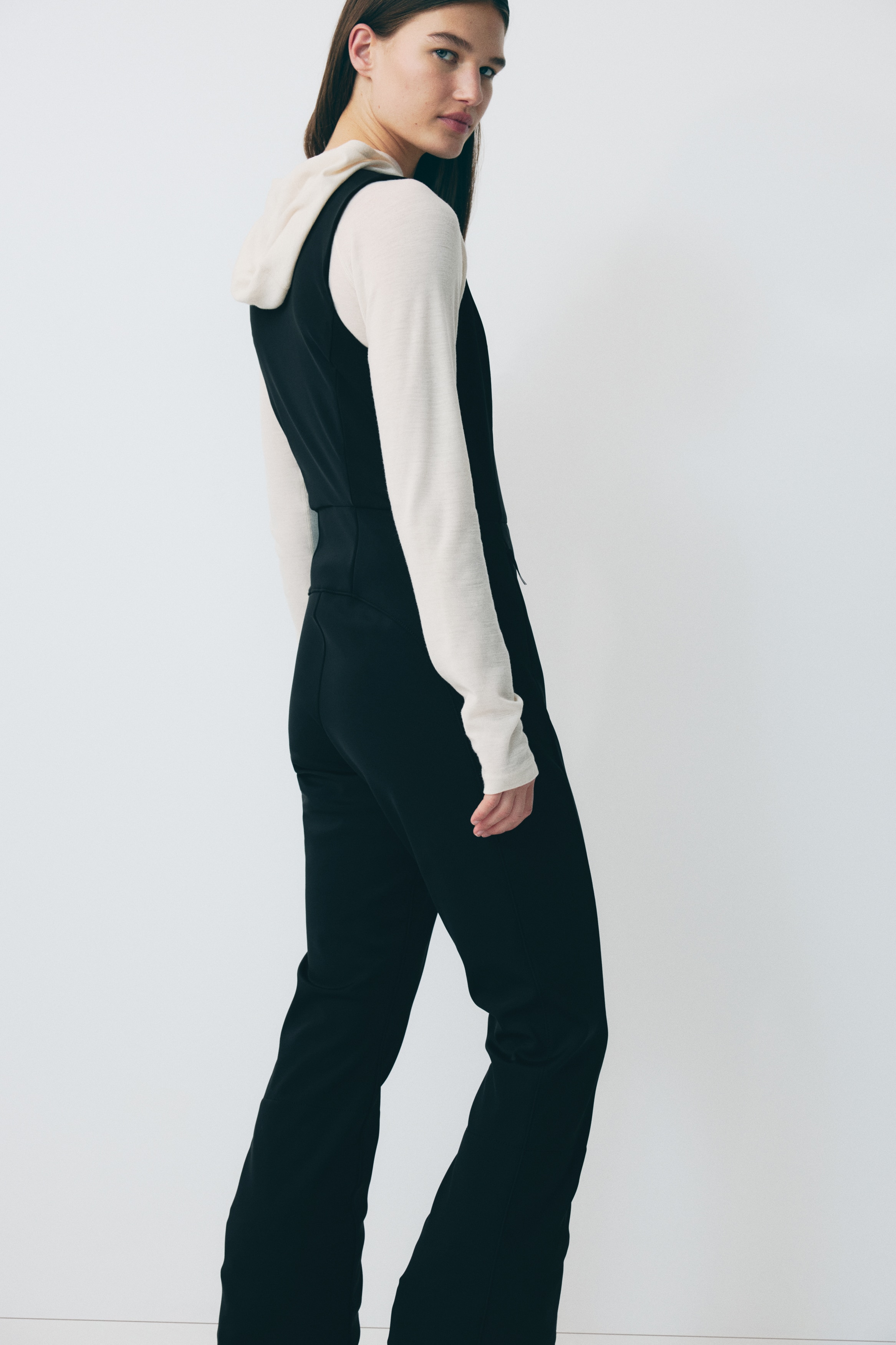 H & M - 裏起毛スキービブパンツ - ブラック