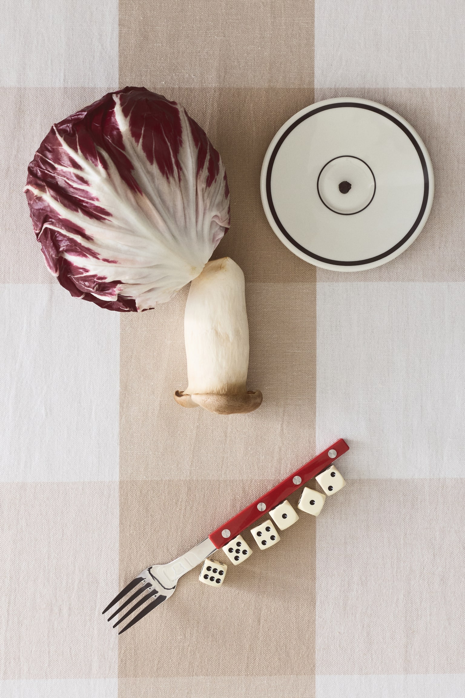 Obrus z domieszką lnu - Beżowy/Krata gingham/Ciemnobrązowy/Paski/Beżowy/Paski/Zieleń khaki/Paski/Ciemnobrązowy/Krata gingham/Zieleń khaki/Krata gingham/Pomarańczowy/Krata gingham/Jasnoróżowy/Paski/Jasnoróżowy/Krata gingham - 2