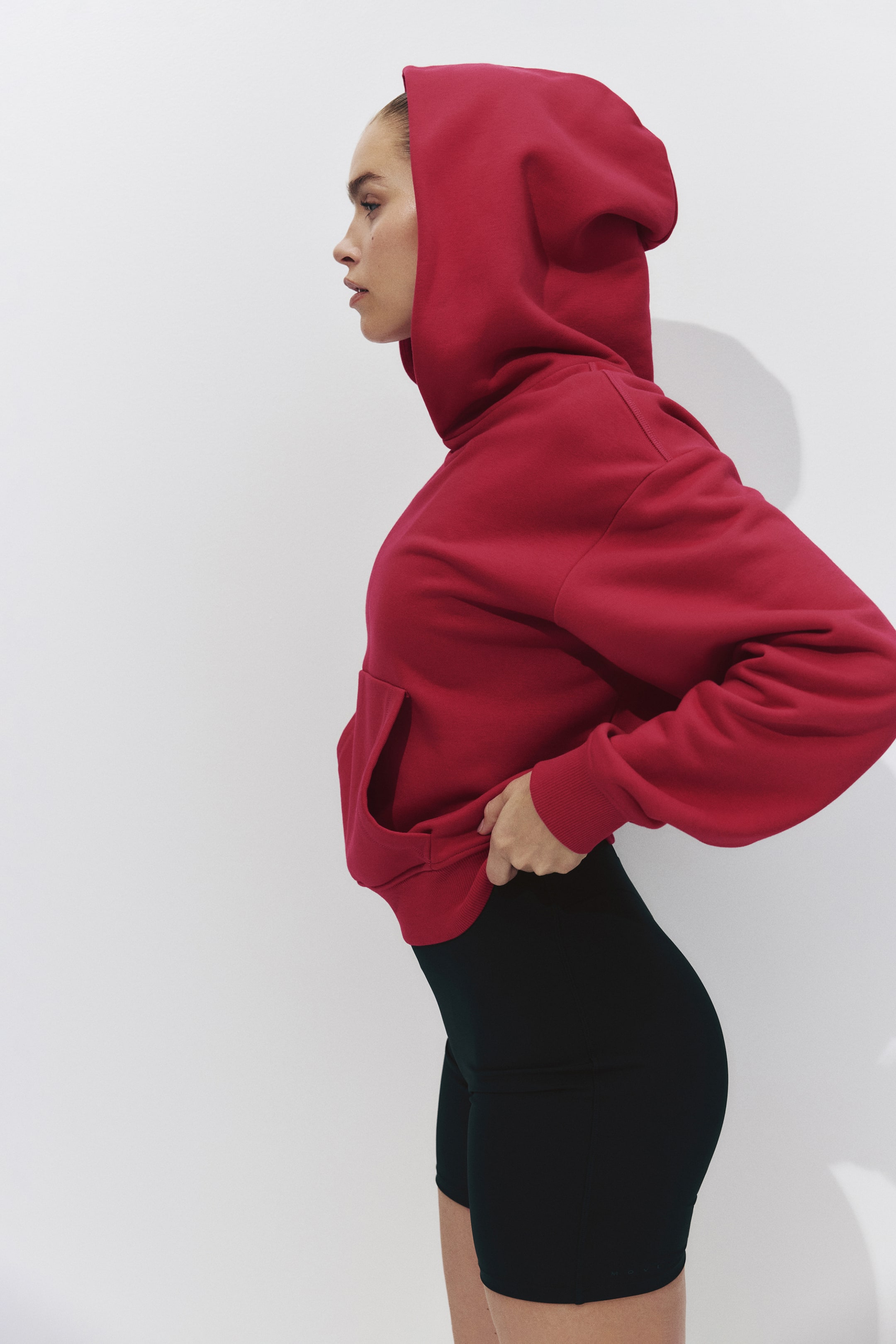 이미지 확대 보기: 스포츠 후드티 루즈핏 - 브라이트 레드 - 여성 | H&M KR 3