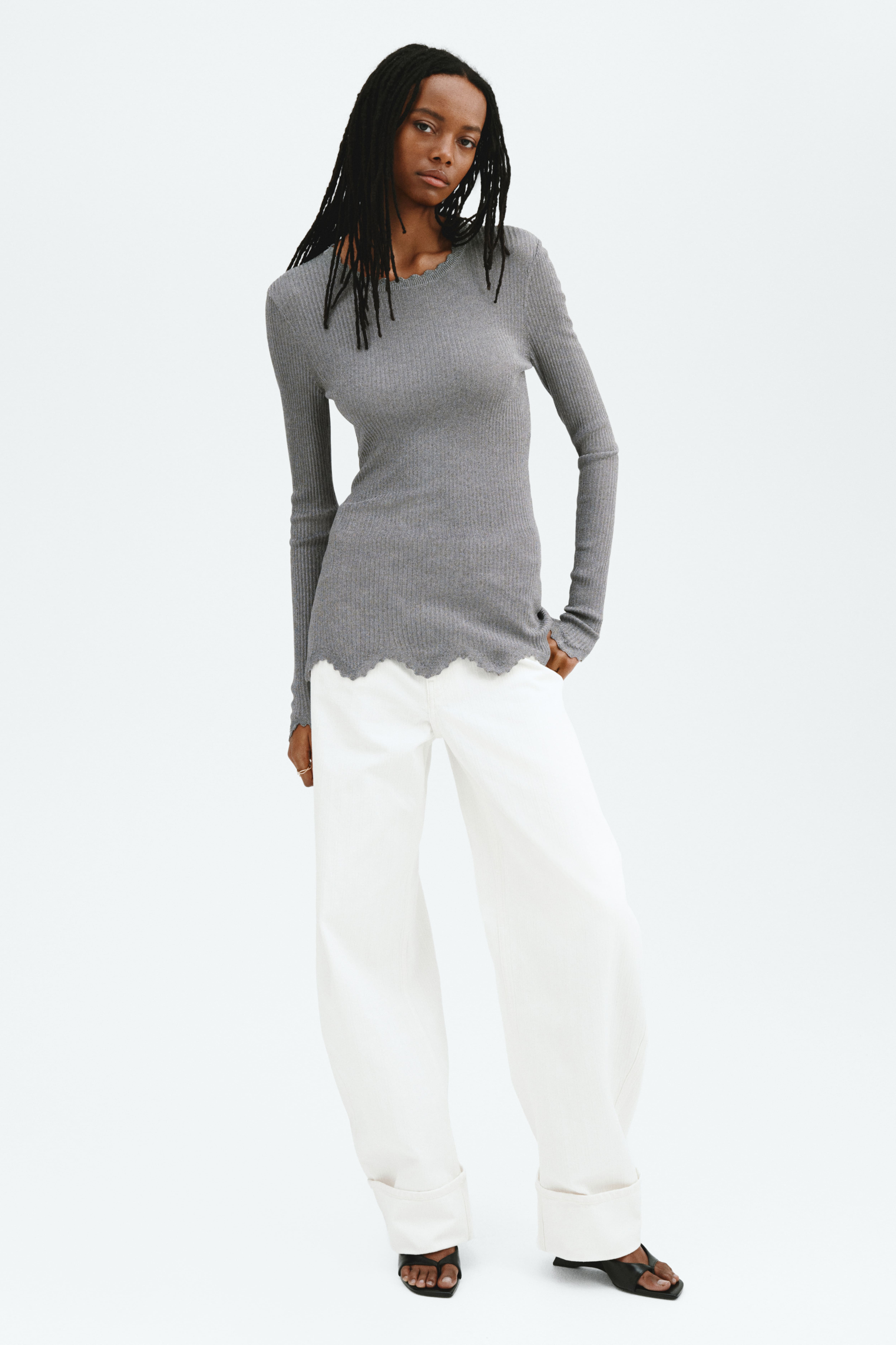 Glittery Viscose Top