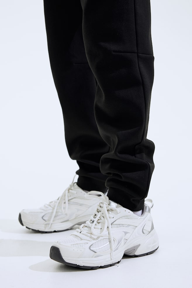 Pantalon jogger de sport - Noir/Gris clair chiné - 4