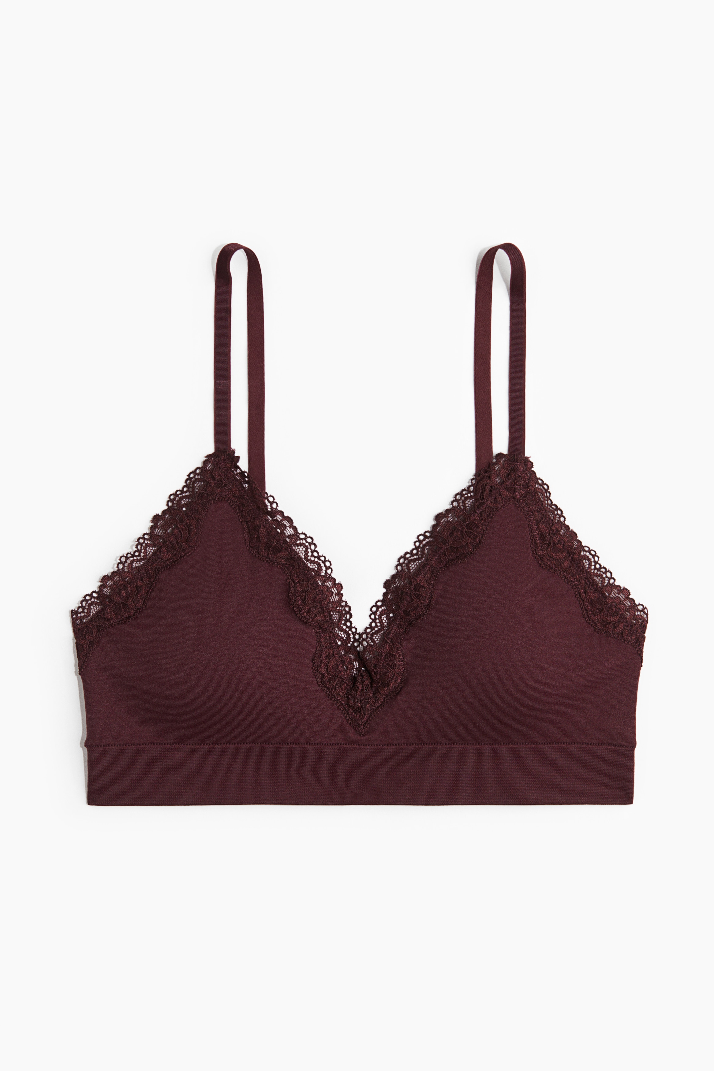 Seamless Padded soft bra - Burgundy/Light pink/Black/Pale beige/Light blue