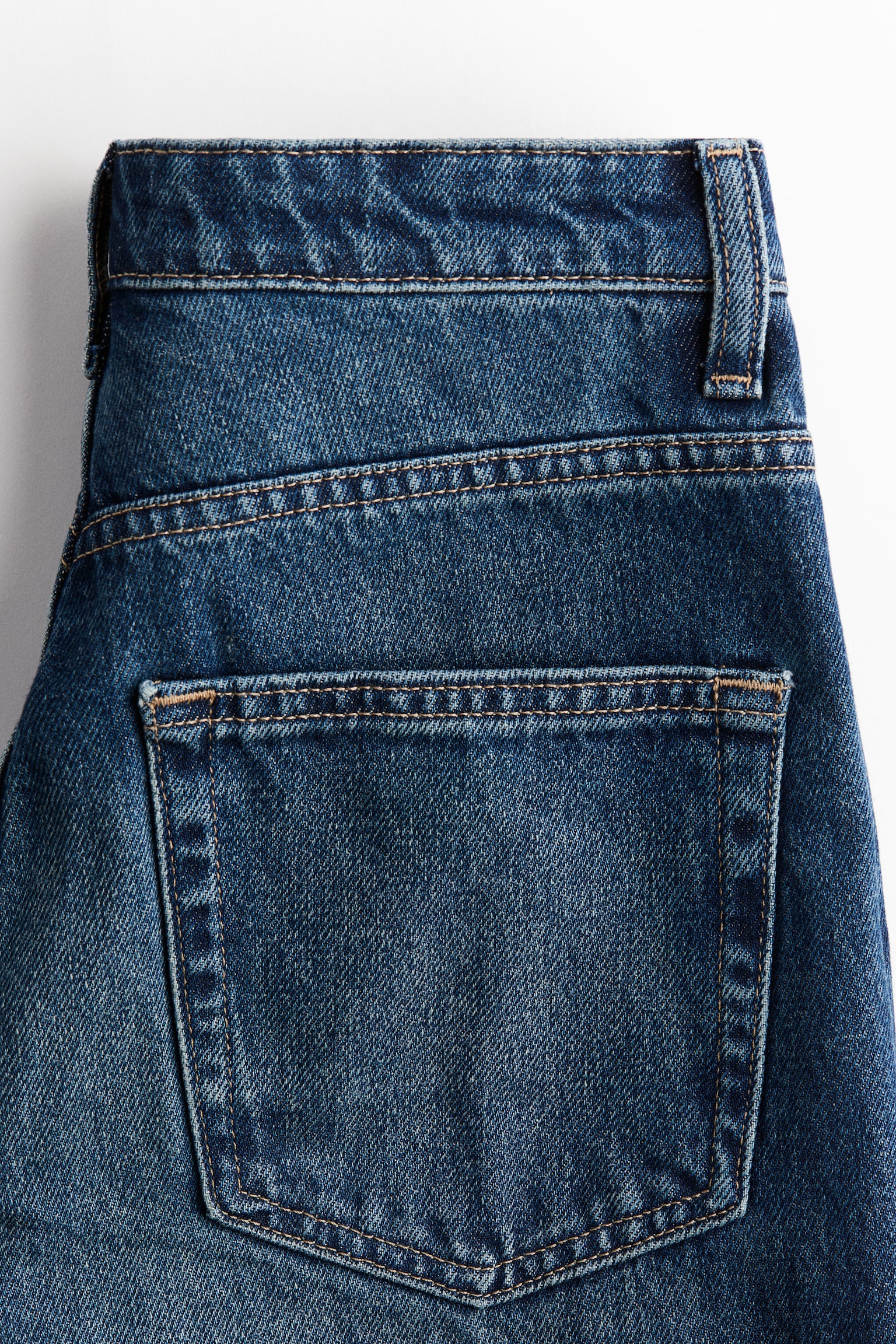 Barrel High Waist Jeans - Ciemnoniebieski denim/Niebieski denim - 3