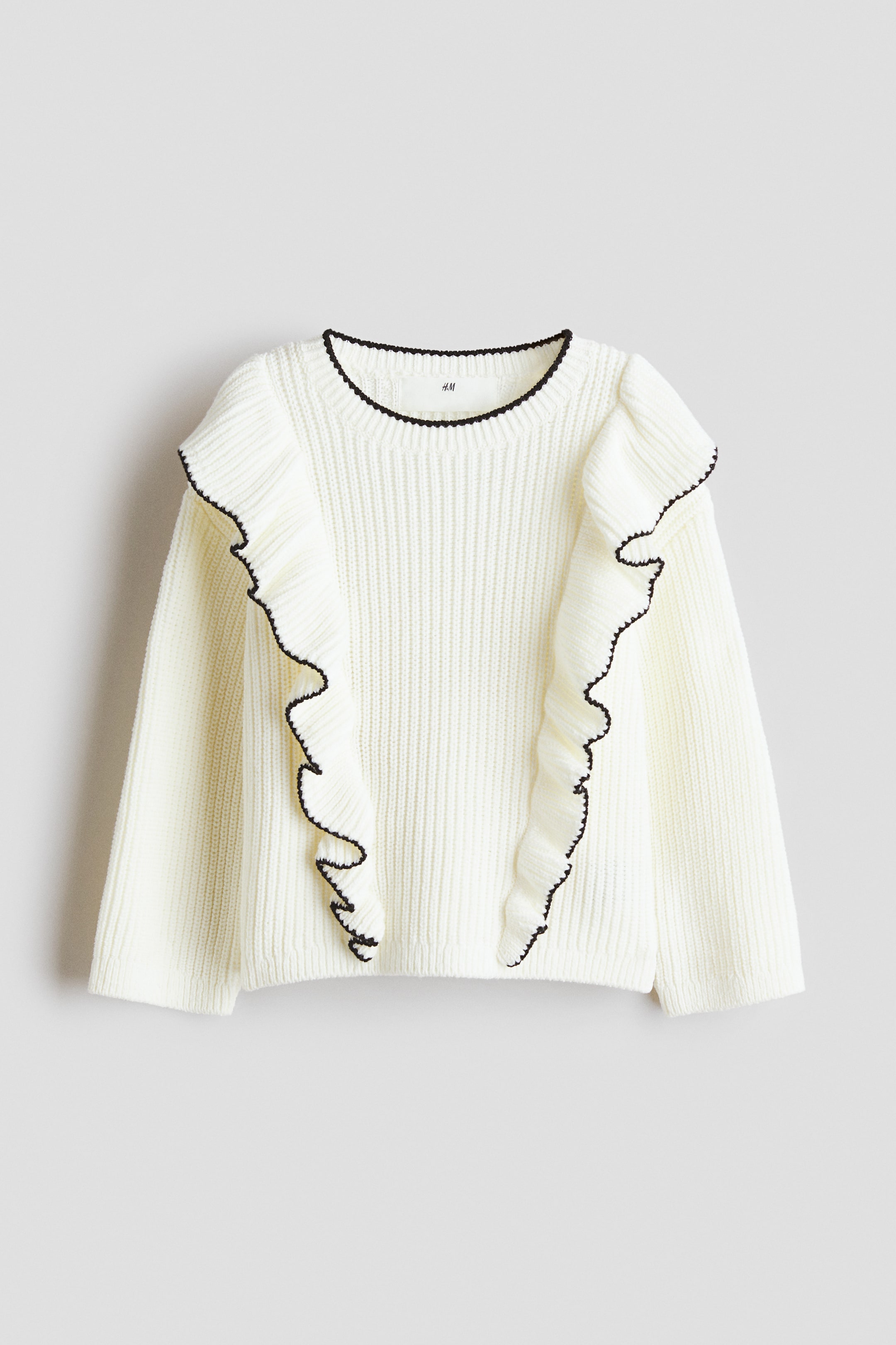 Ampliar la imagen: Suéter con borde de olán - Blanco - Kids | H&M MX 1