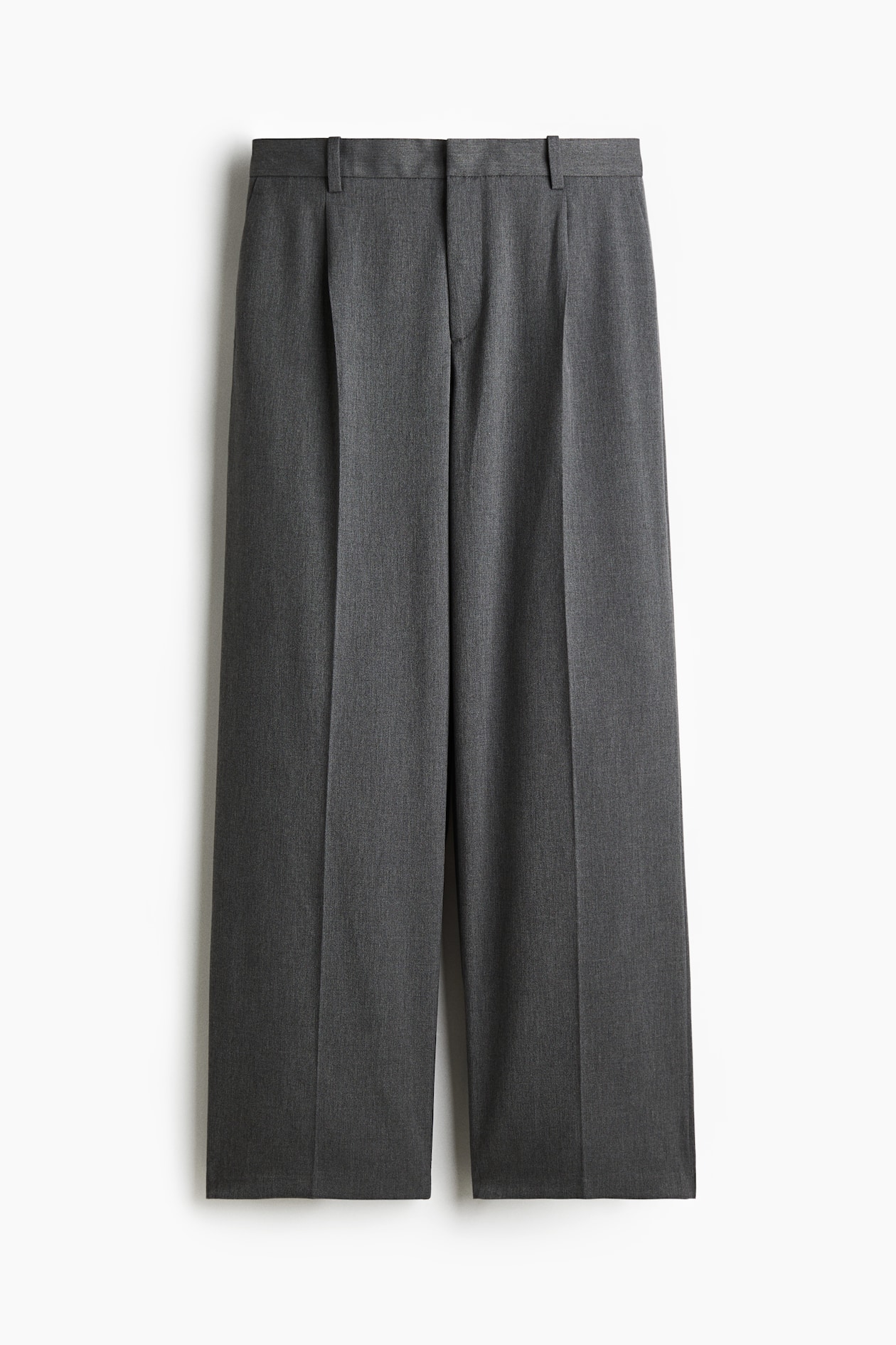 Men - Dark Gray Loose-Fit Tailored Pants - Size: 38