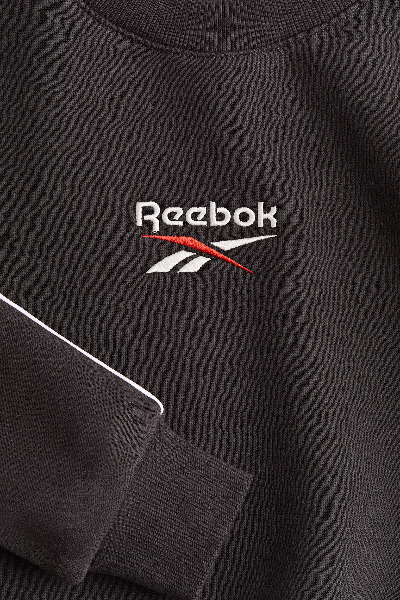 Embroidered-detail sweatshirt - Dark grey/Reebok - 3