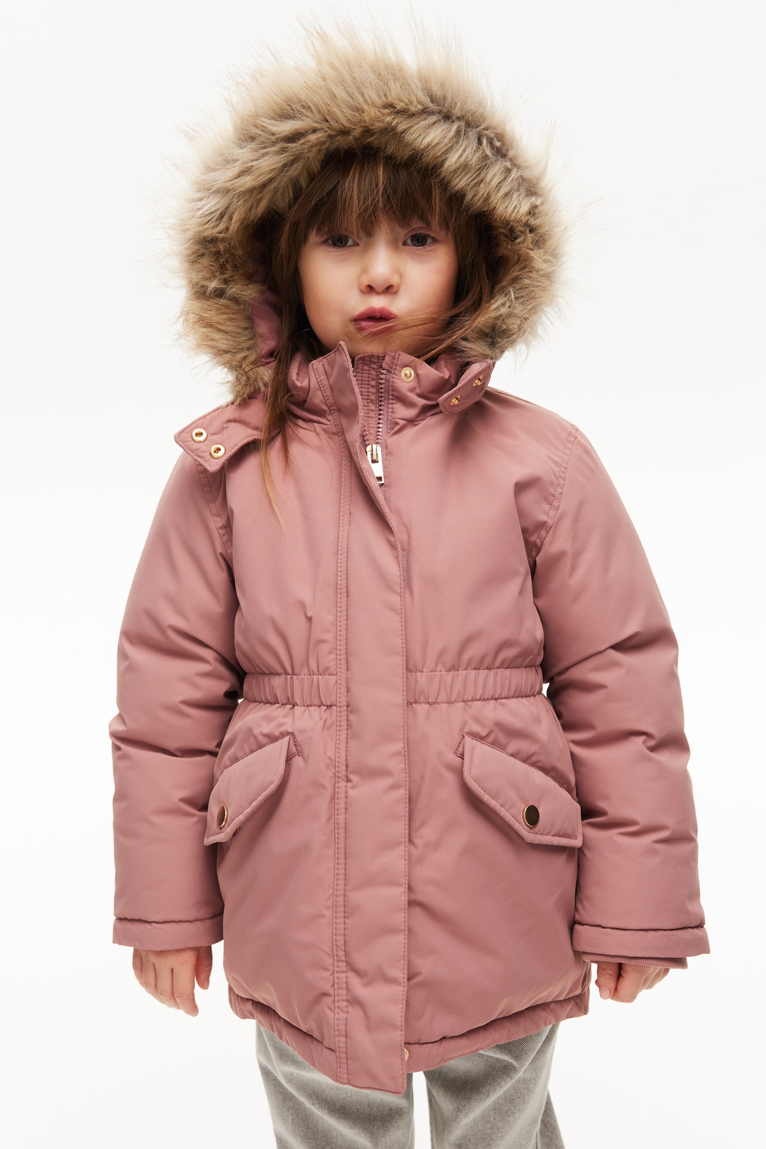 Water-repellent parka - Pink - 1