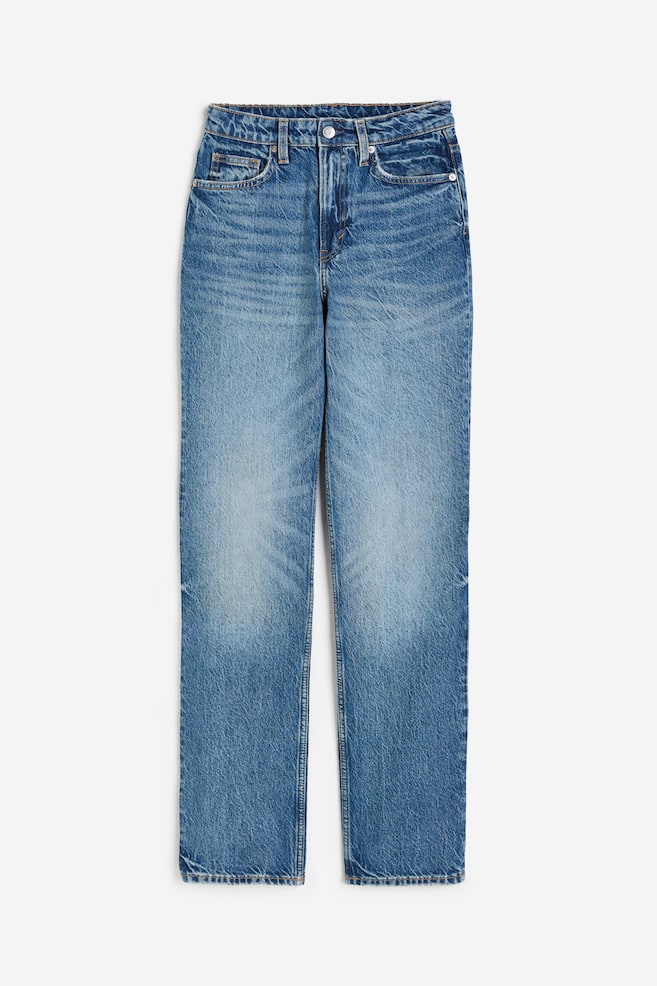 Straight High Jeans - Bleu denim/Noir - 1