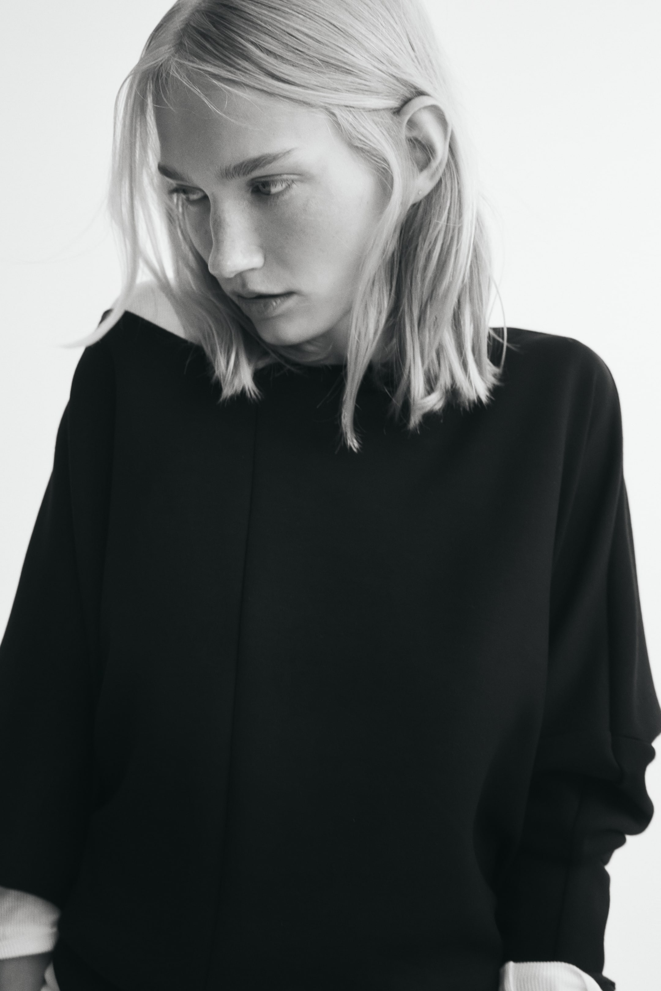 Batwing-Sleeved Scuba Sweatshirt