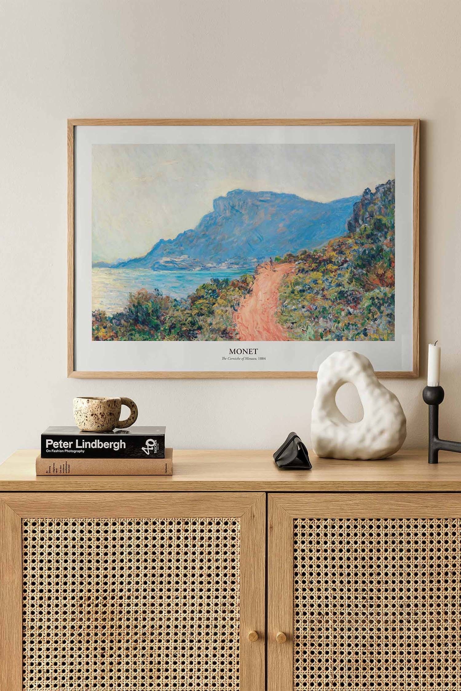 Monaco By Claude Monet Plakat - Blå/grøn