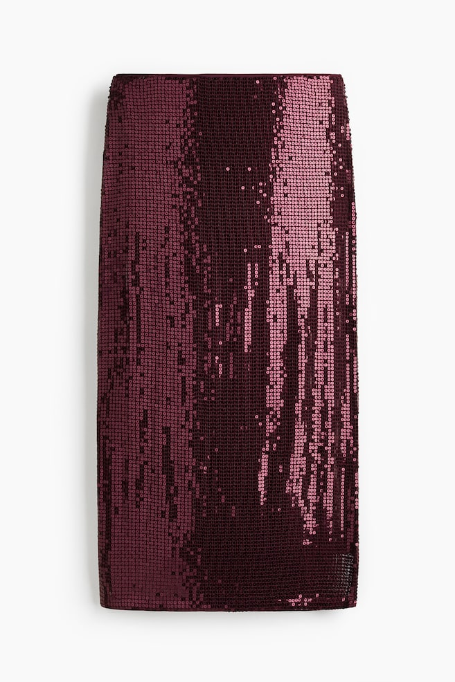 Falda de lentejuelas - Burdeos/Negro/Marrón - 1
