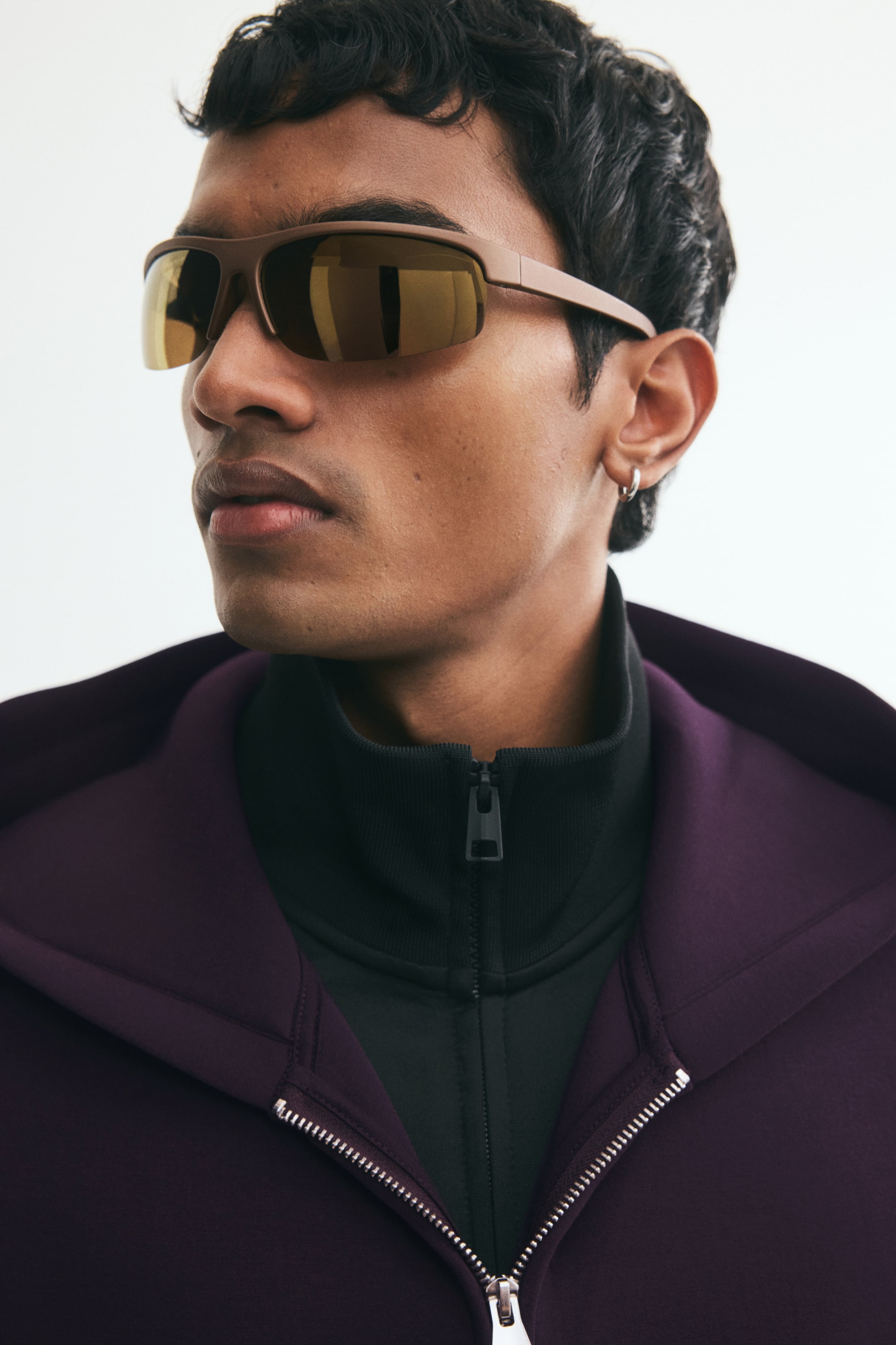 Loose-Fit Scuba Hooded Jacket