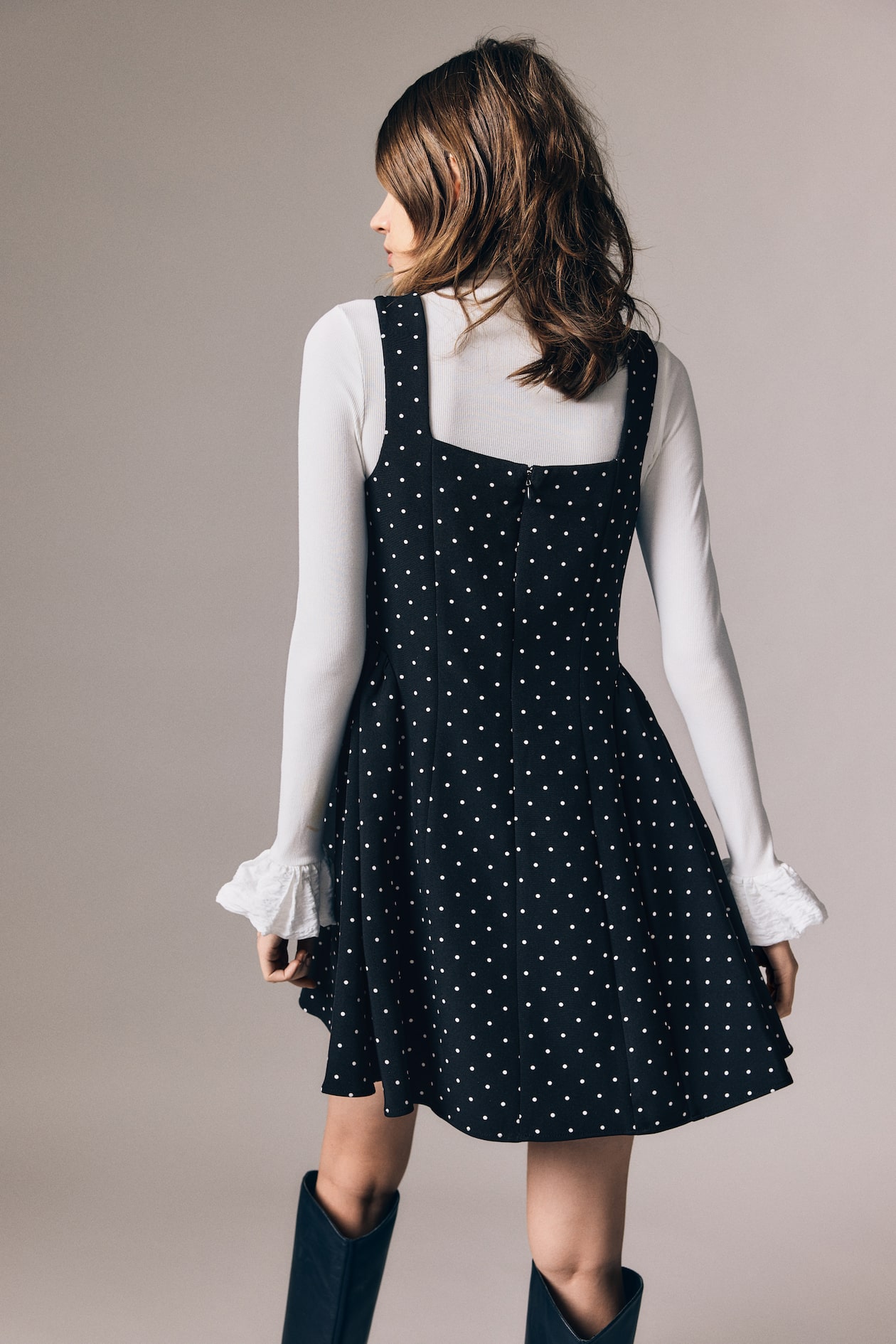 Dress with Flared Skirt - image 3