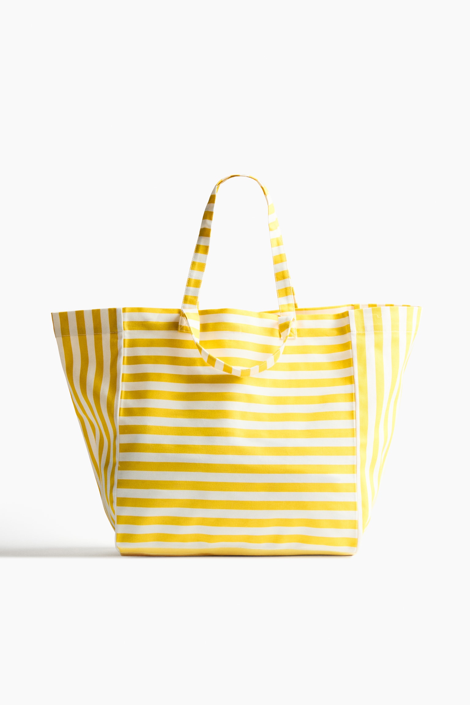 Cotton canvas beach bag - Yellow/Striped/Blue/Striped/Brown/White striped/Green/Striped/Beige/Striped - 2