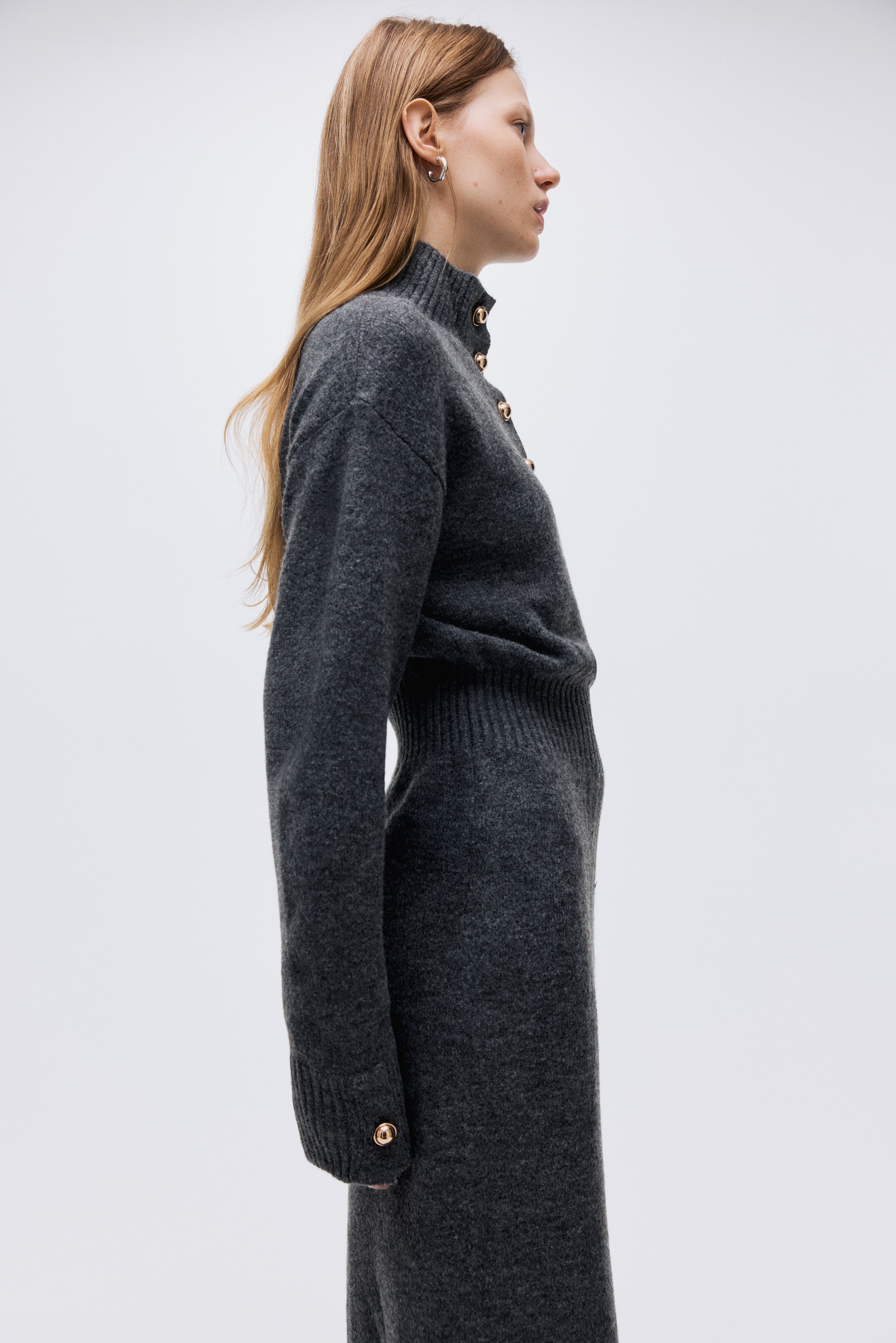 slim fit dress slacks Essential Ribbed Knit Dress in Charcoal Grey  Hijabglamour