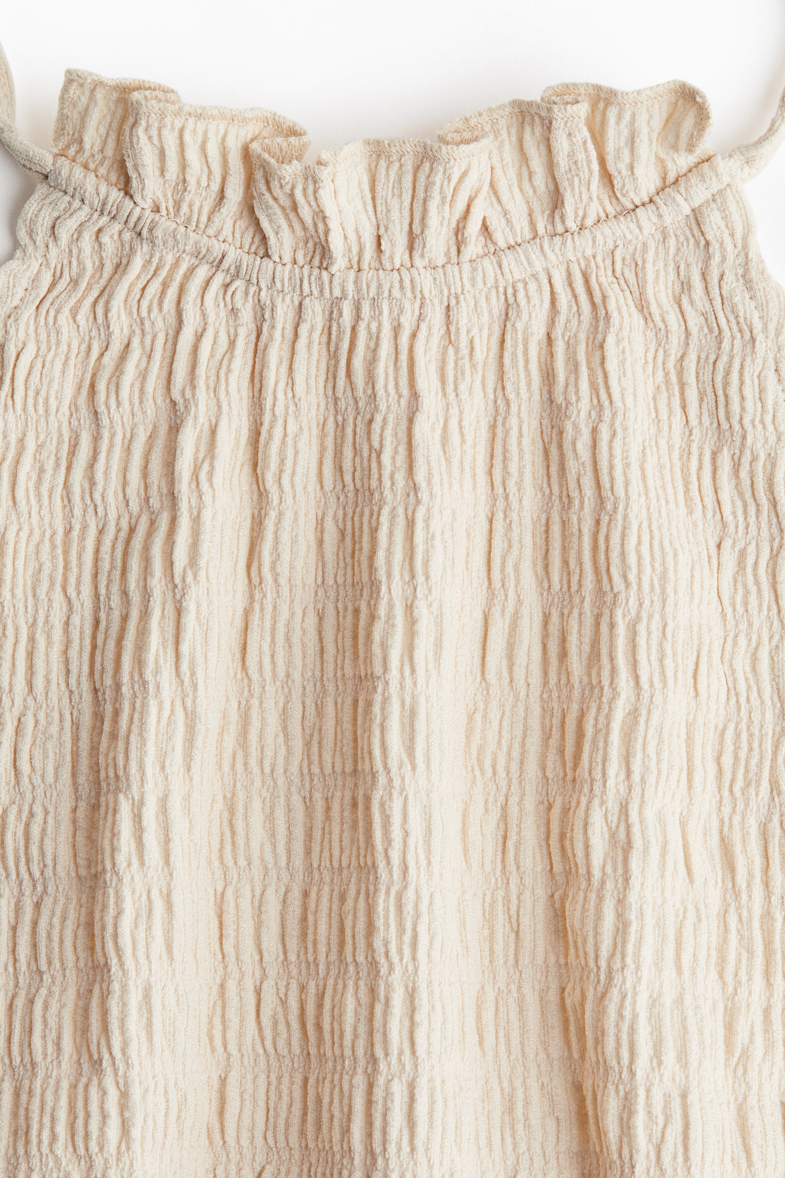 Женский топ H&M Textured Halterneck Top, цвет: Кремовый — фото 2