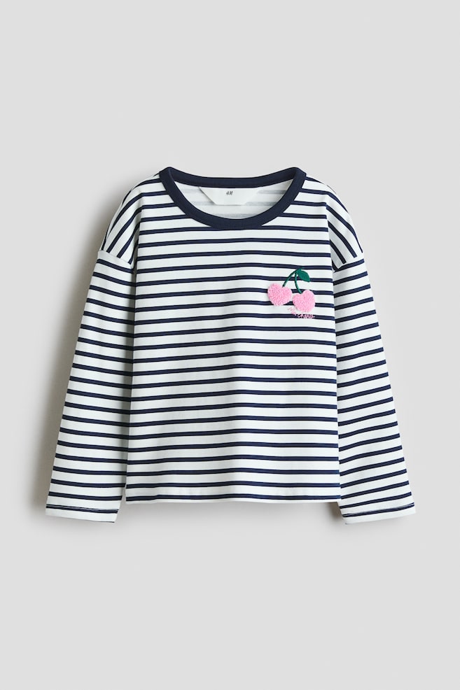Playera de manga larga - Azul marino/Cerezas - 1