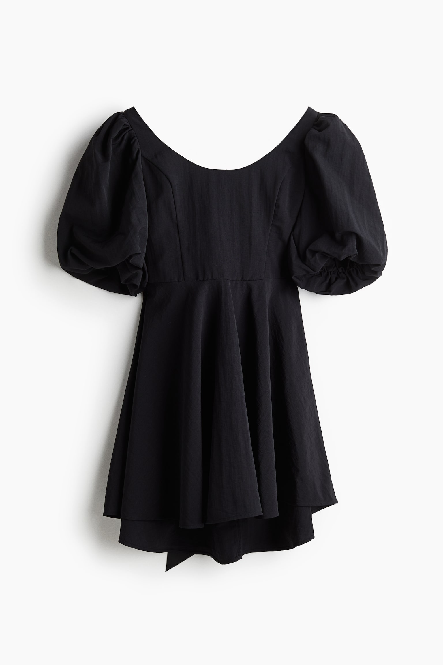 Женское платье H&M Balloon-Sleeved, цвет: Чёрный — фото 1