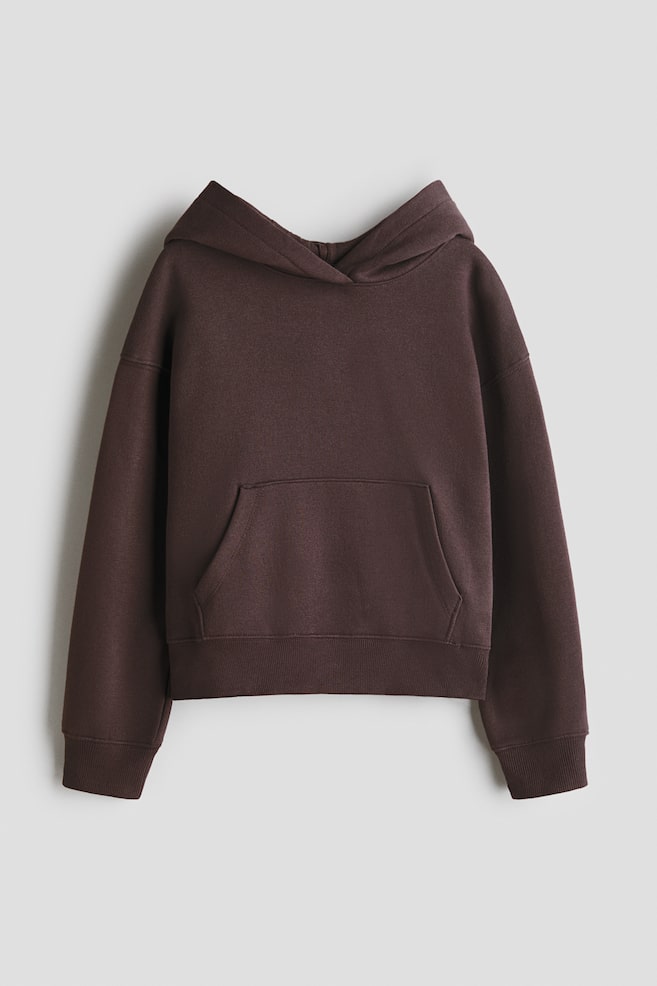 Brushed-inside hoodie - Dunkelbraun/Helltürkis/Mattblau/Flieder - 1