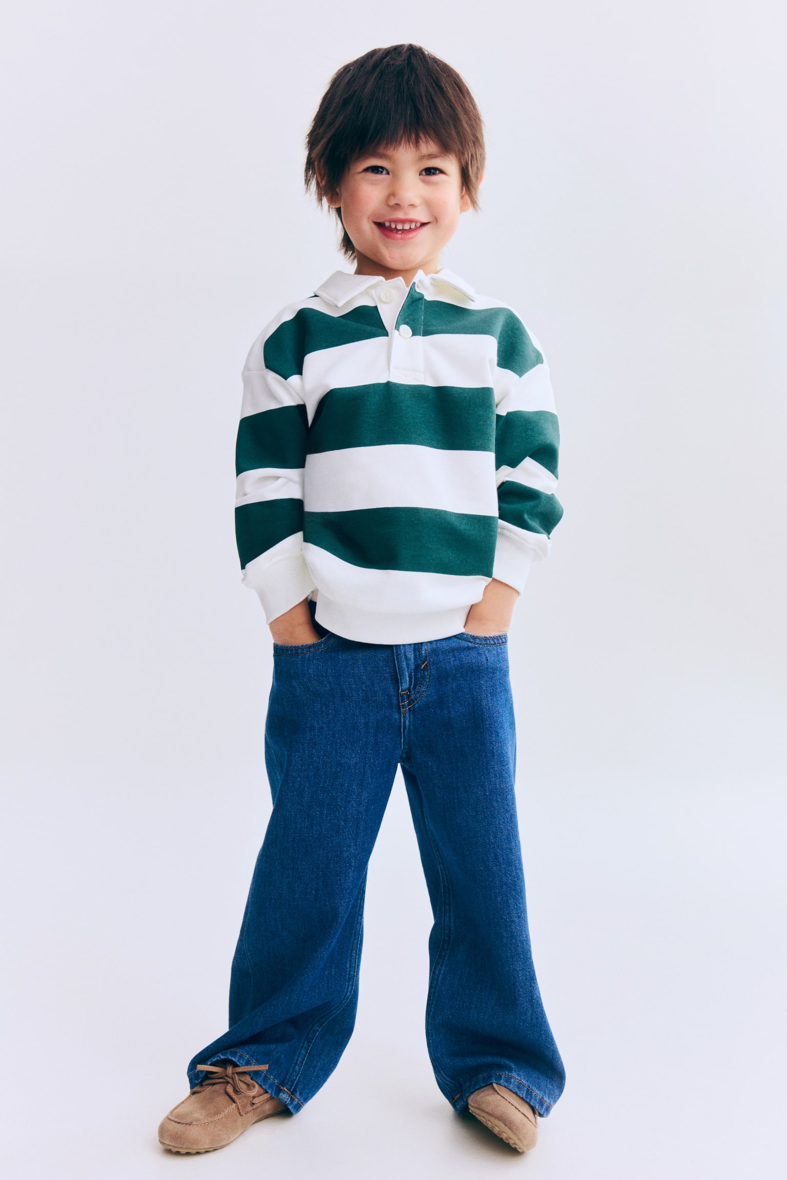 Rugby shirt - White/Dark green/White/Navy blue - 5