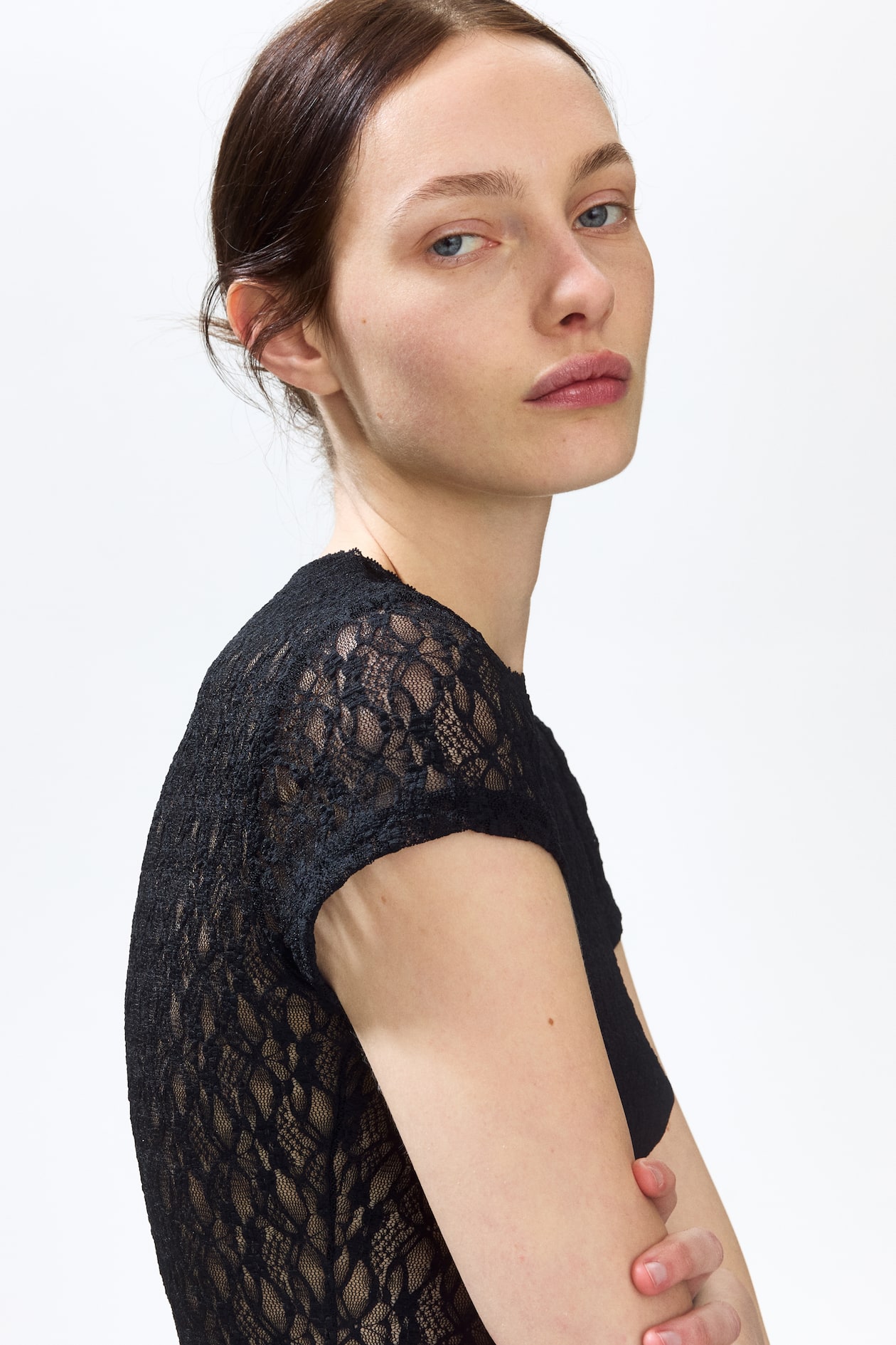 Lace-Look Jersey Thong Bodysuit - image 3