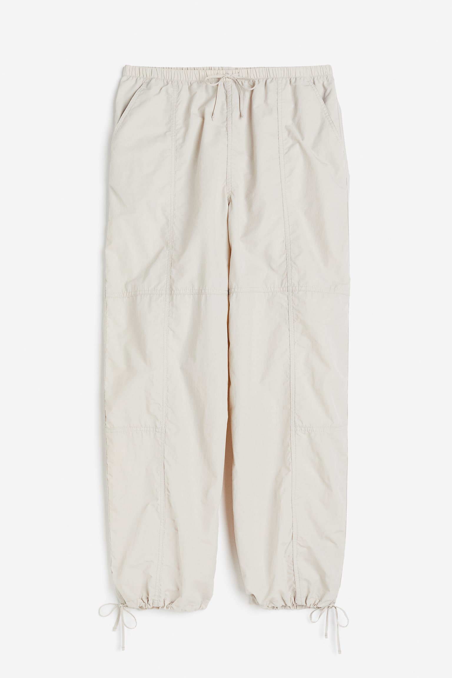 Nylon parachute trousers - Light beige/Dark grey/Khaki green - 1