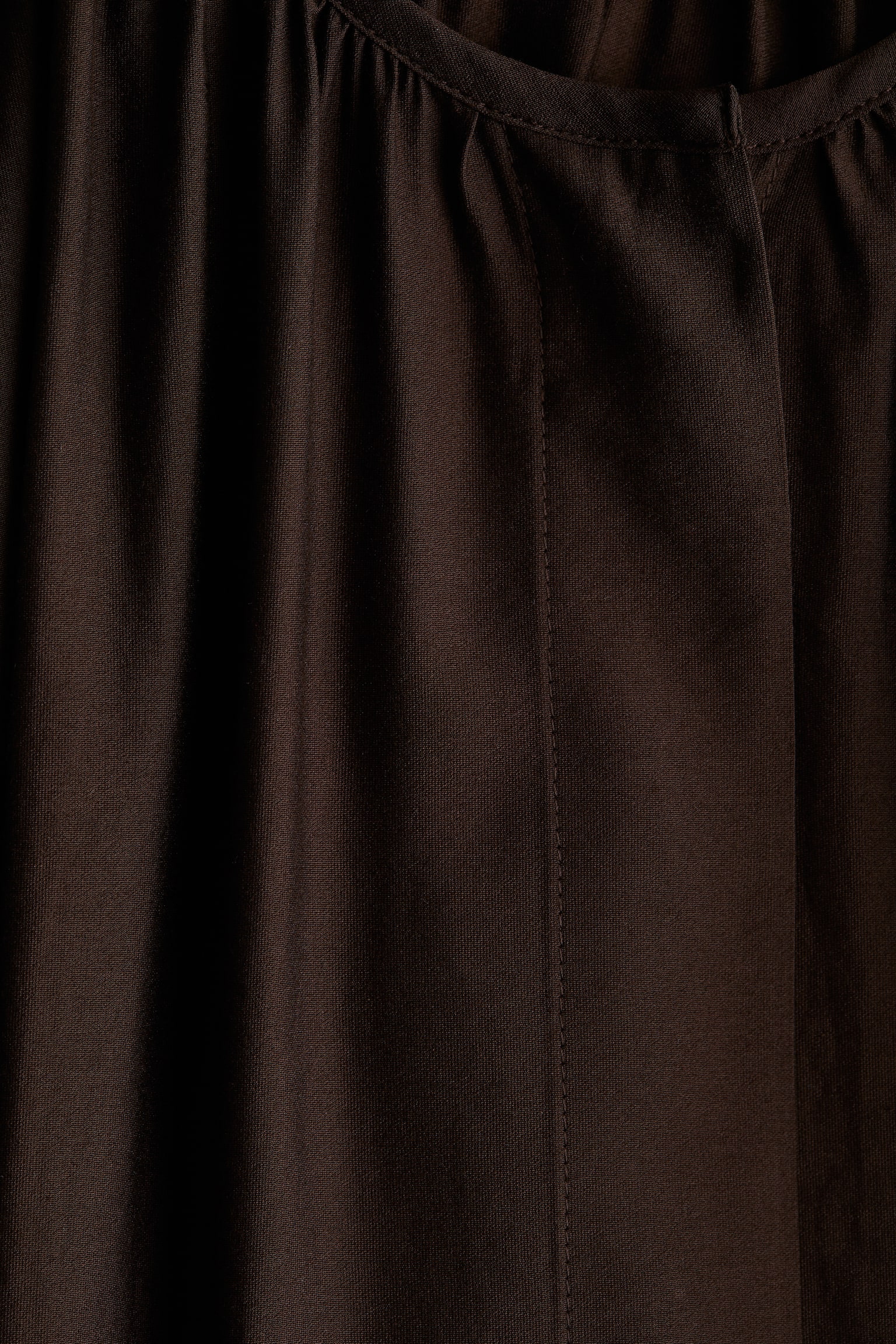 Áo kiểu tay bóng bay - Màu nâu đậm/Màu trắng/Hoa văn đen - 5