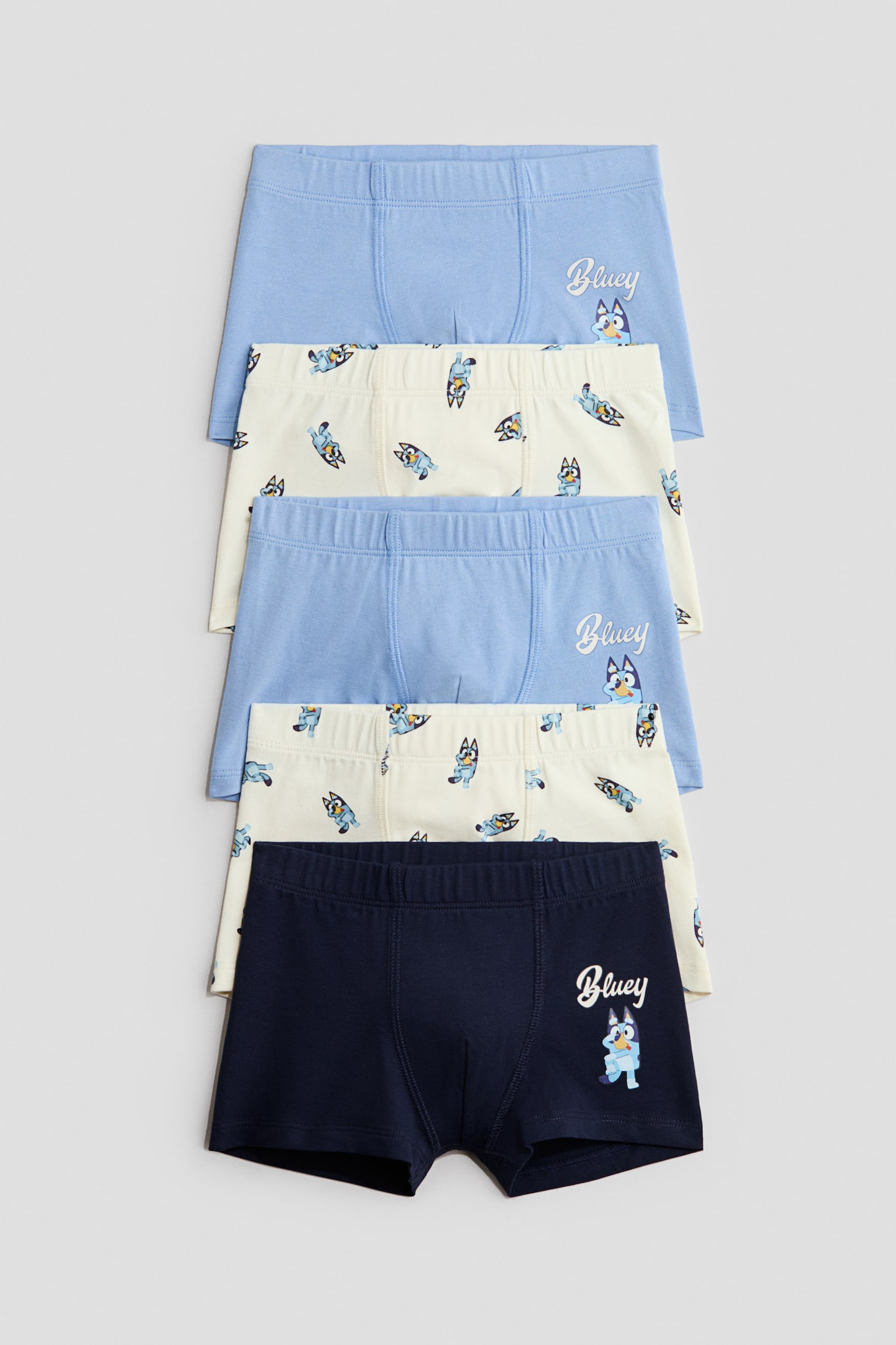 Set van 5 boxershorts - Trunk - Lichtblauw/Bluey/Lichtbeige/auto‘s/Roomwit/auto's/Roomwit/Paw Patrol/Blauw/Bluey/Koraalrood/Paw Patrol/Lichtblauw/Marvel Comics