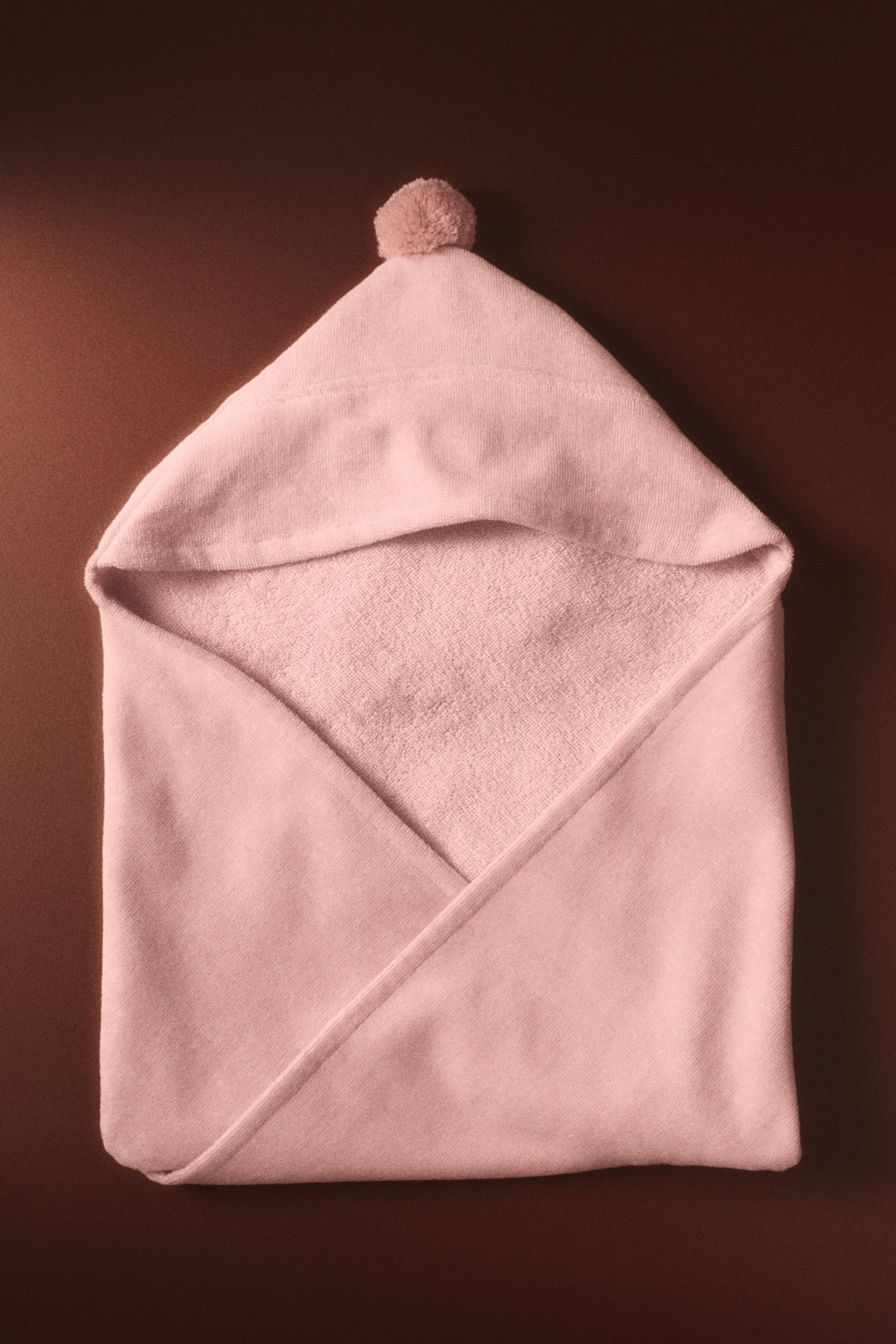 Hooded bath towel - Pink/Light beige/Light khaki green - 2