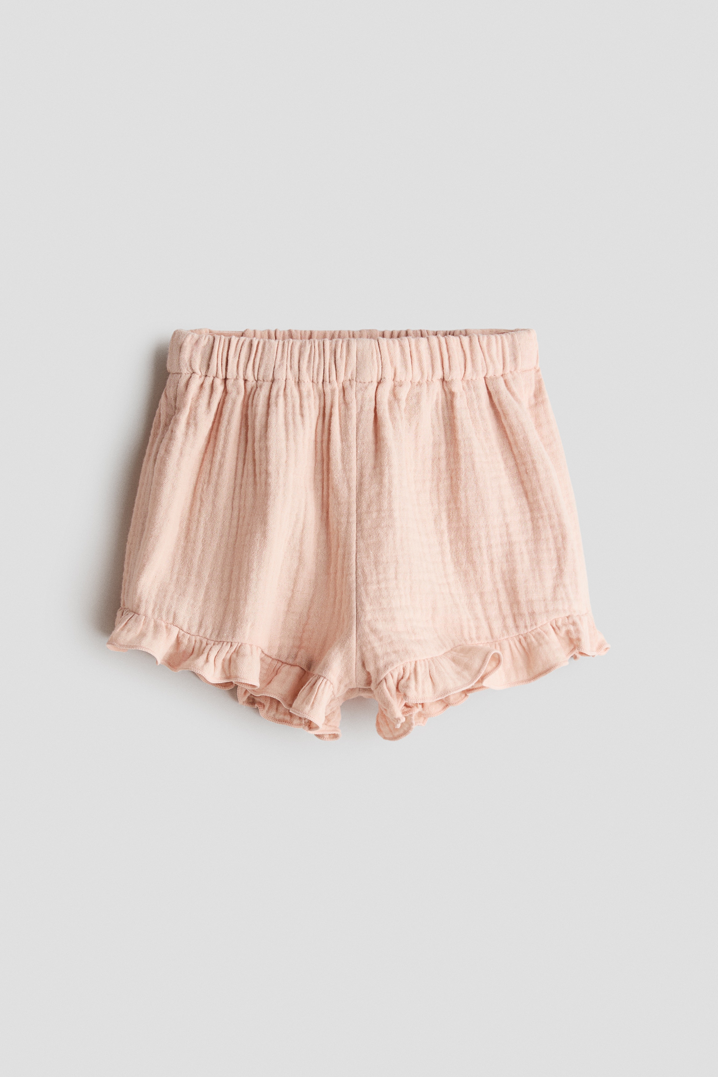 Pantalón corto en muselina de algodón - Rosa empolvado claro/Amarillo