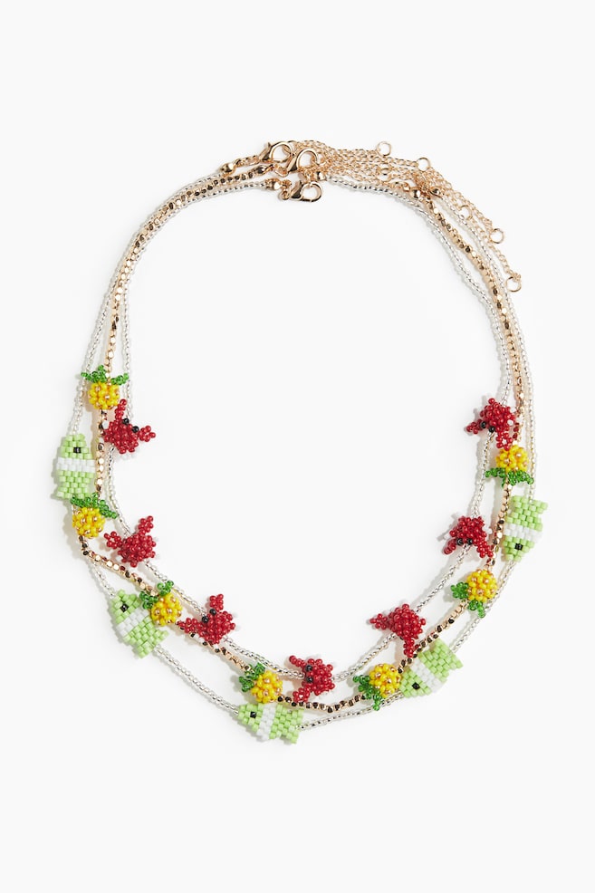3-pack beaded necklaces - Gold-coloured/Pineapples - 1