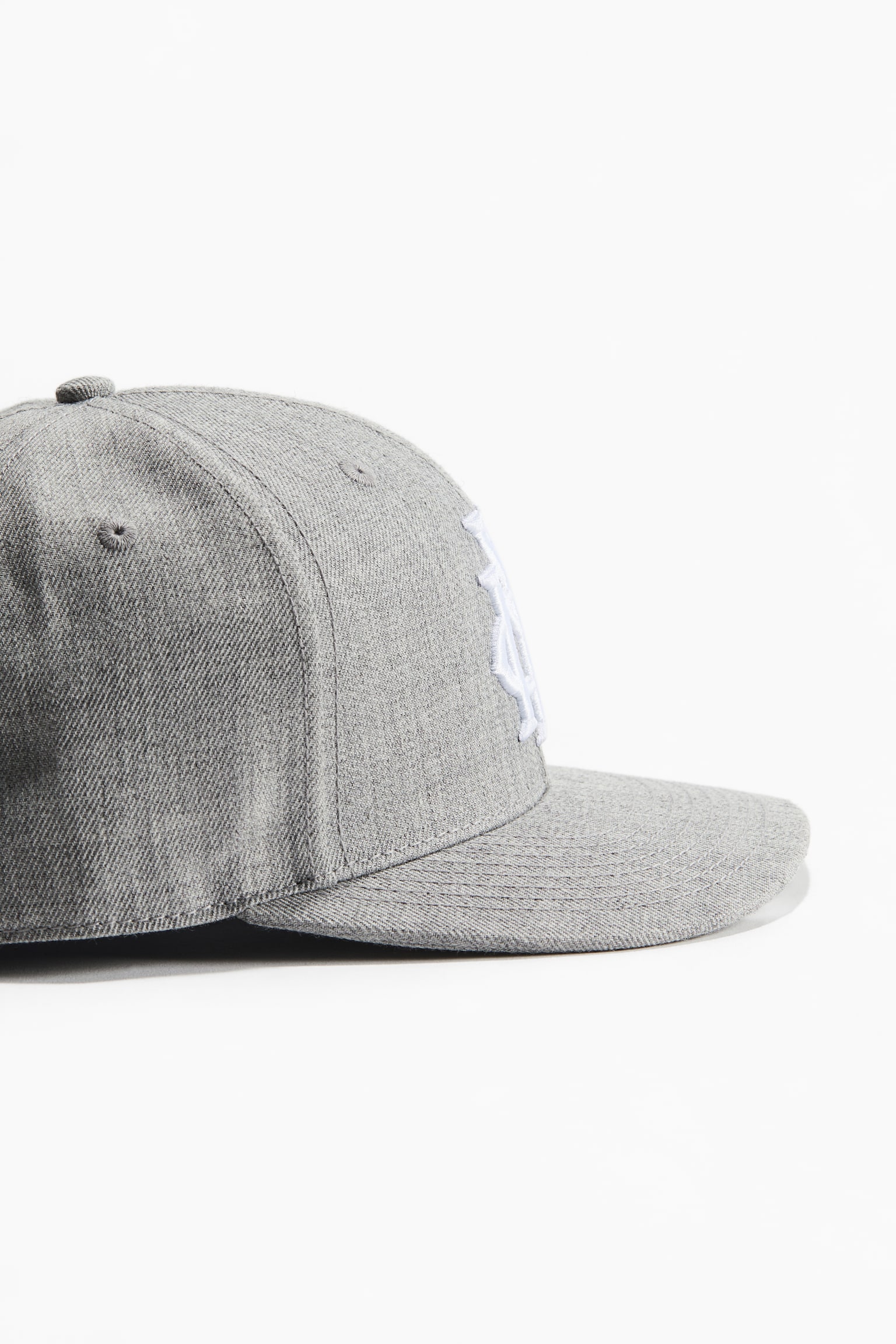 Embroidered-motif cap - Grey/NYC - 2