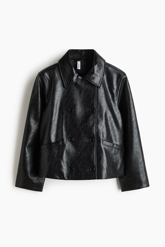 Jacke mit Coating - Schwarz - 1