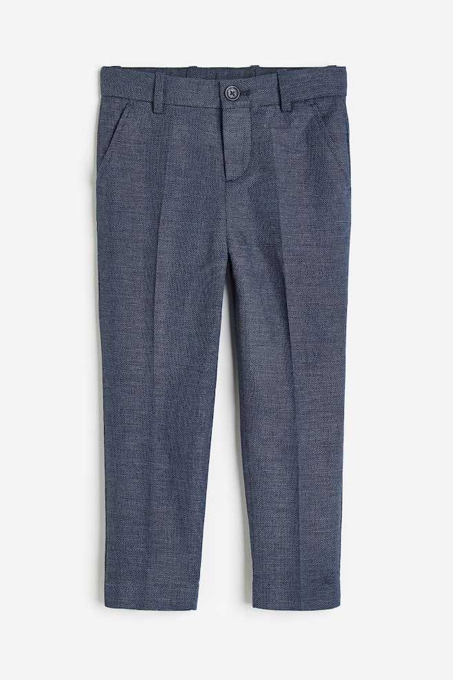 Slim Fit Suit trousers - Navy blue/Light blue marl/Dark grey/Checked/Light greige - 1