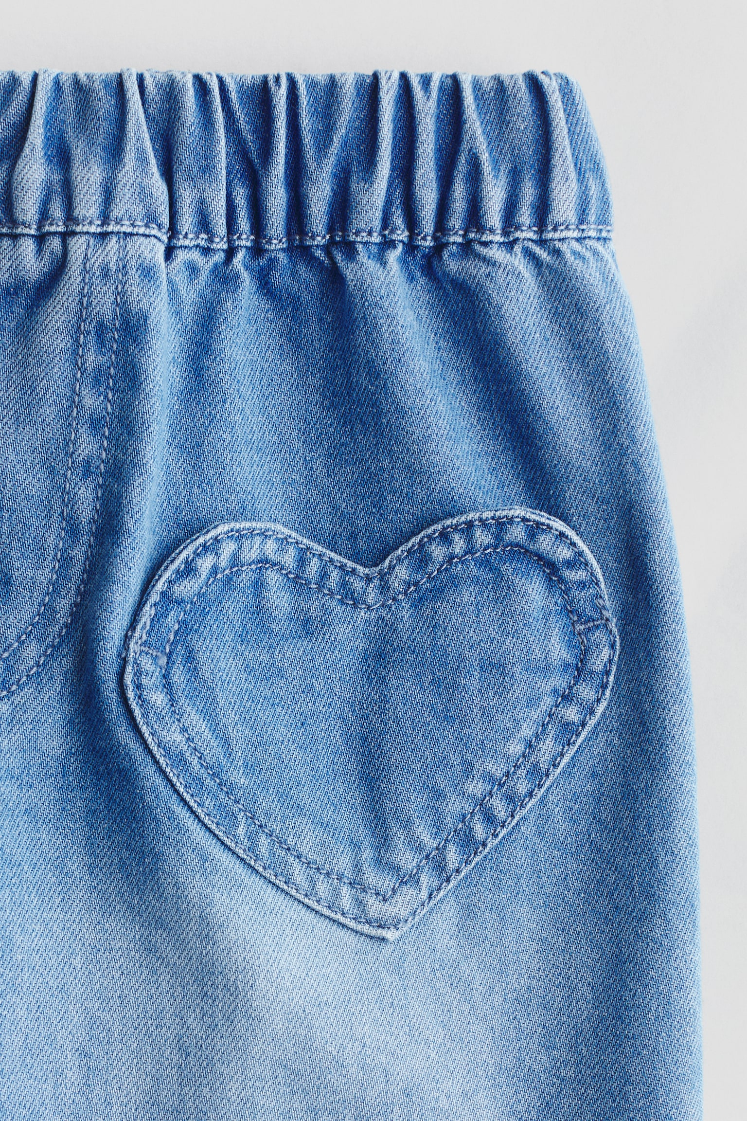 丹寧寬管褲 - 丹寧藍 - 6