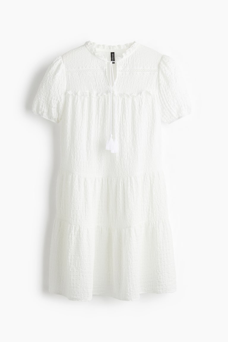 crinkle jersey dress h&m Ladies - Yellow Crinkled Jersey Dress - Size: M