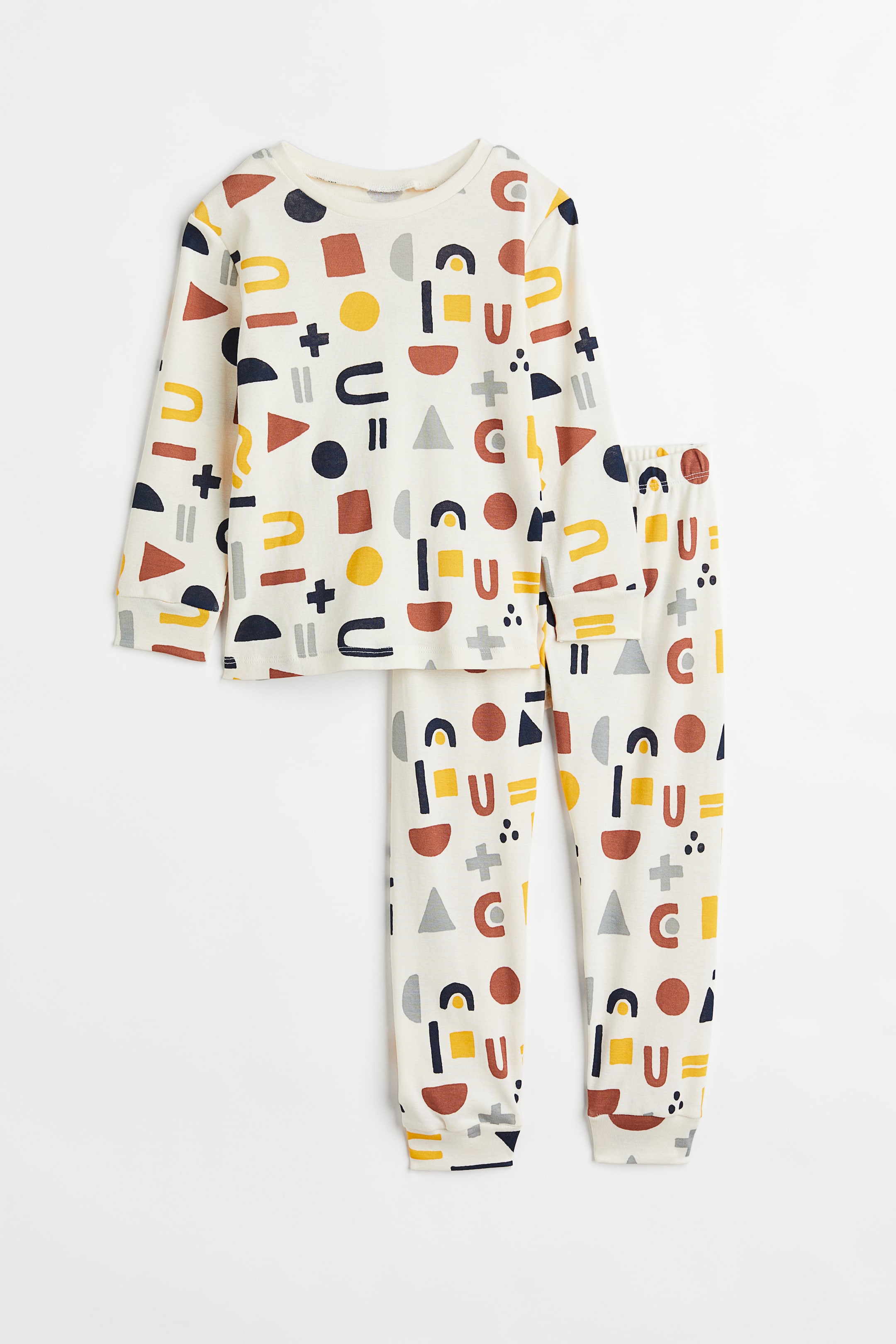 View larger image: Jersey Pyjama - Natural white/Pattern - Kids | H&M AU 1