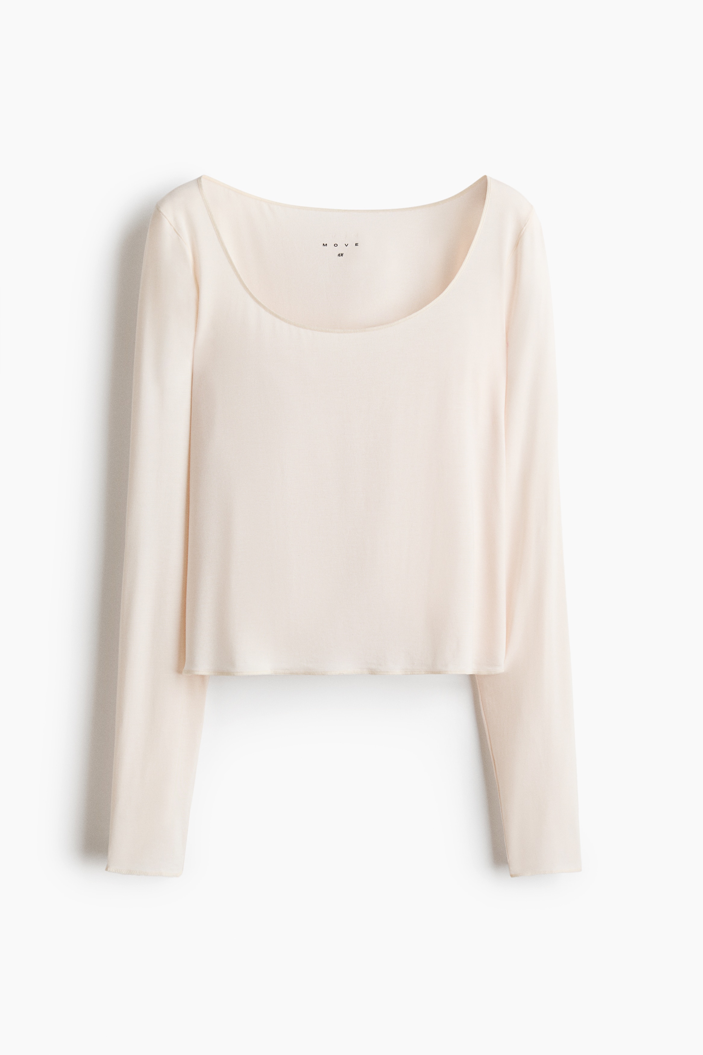 Sports top in modal - Ivory/Choco mocha