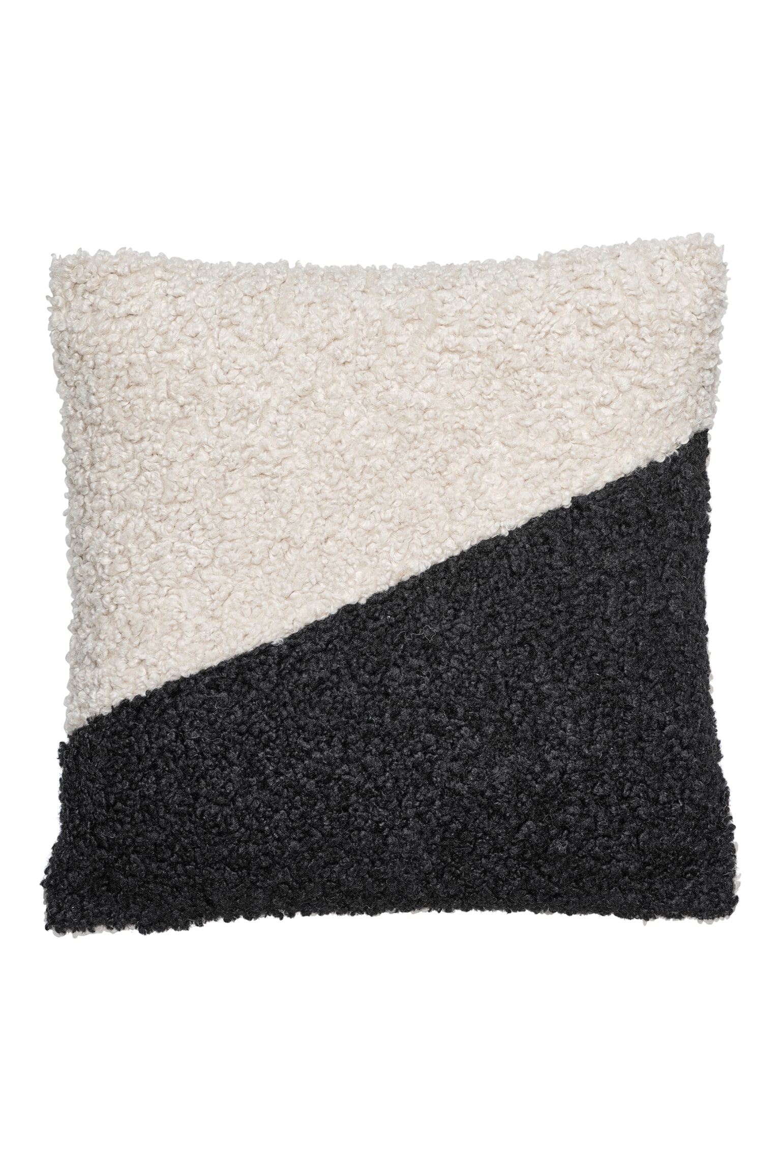 Kissen Teddy - Schwarz/Moosgrün - 1