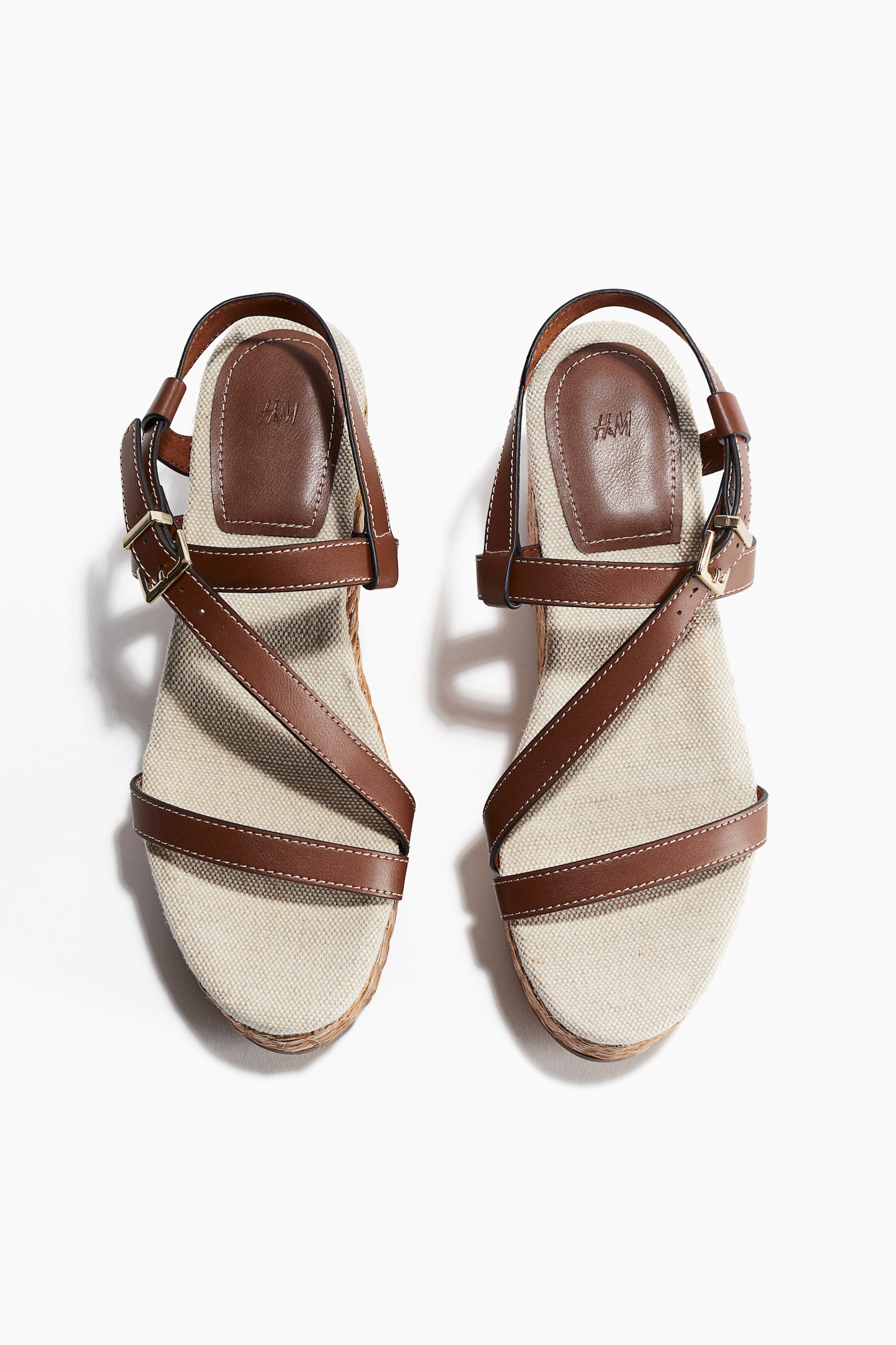 Wedge-heel Espadrilles - Brown - 3